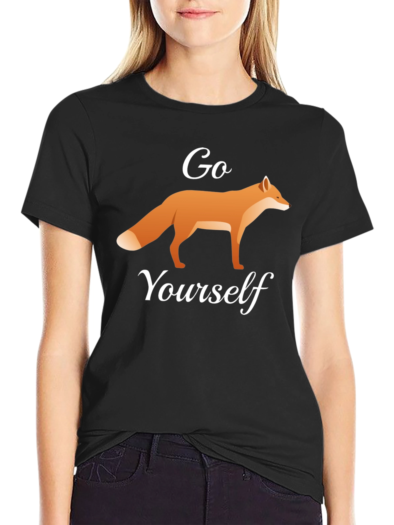 Black Go Fox Yourself Graphic Tee view 2