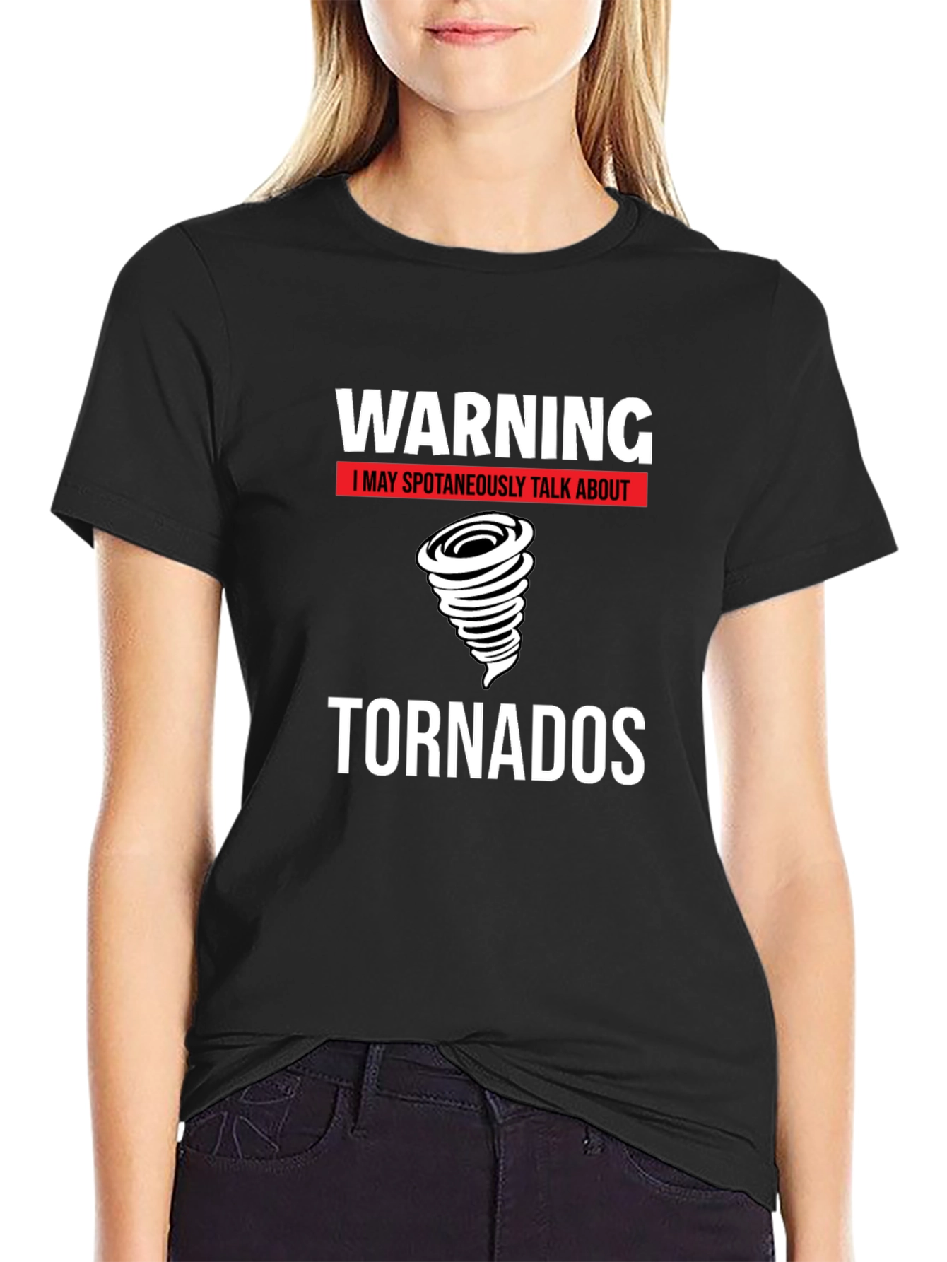 Black Warning Tornadoes T-Shirt view 2