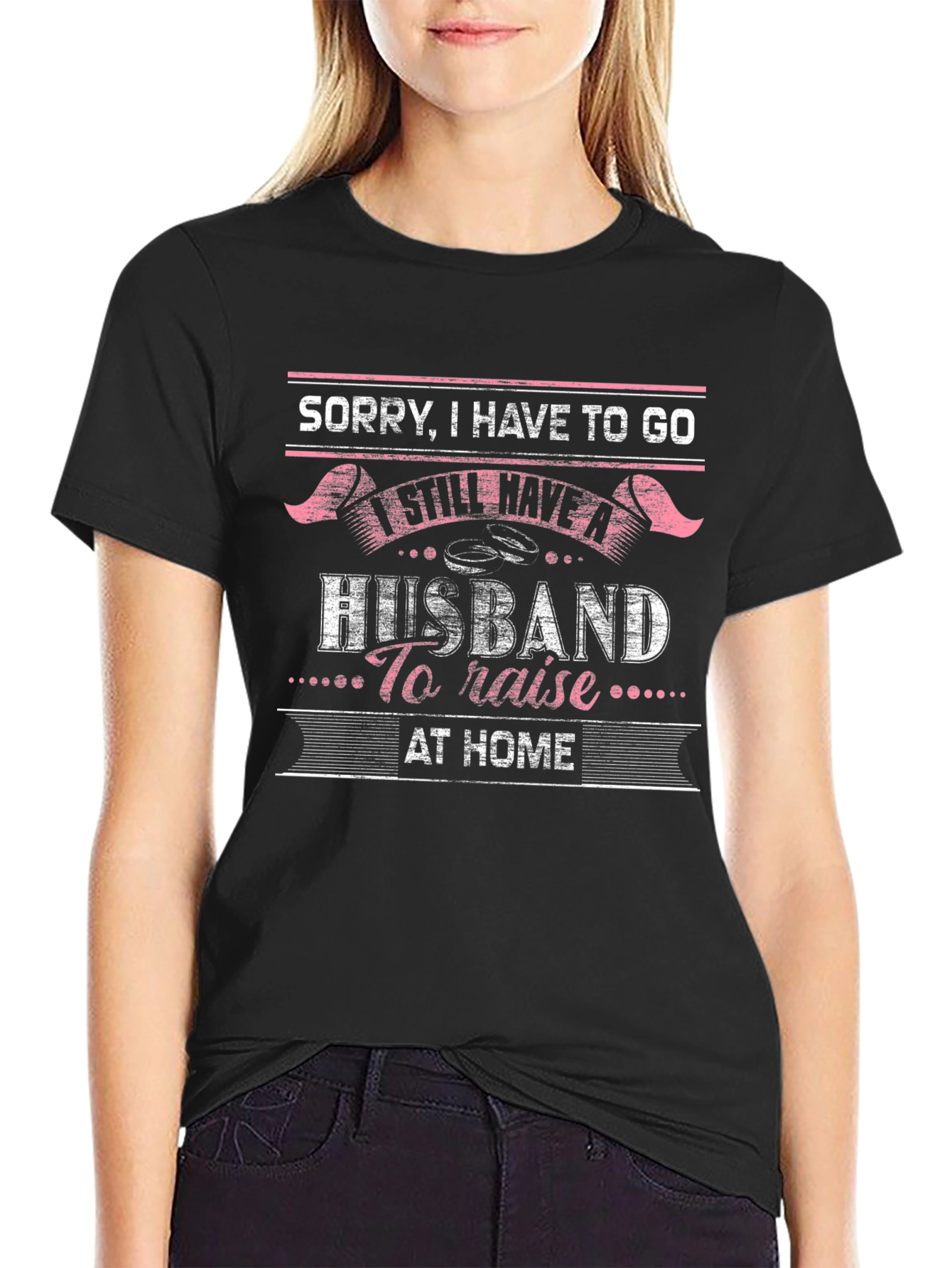 Black Funny Husband Raising T-Shirt view 2