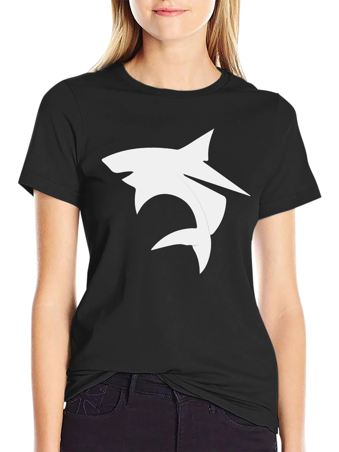 Black Shark Graphic Black T-Shirt - Bold & Stylish view 2