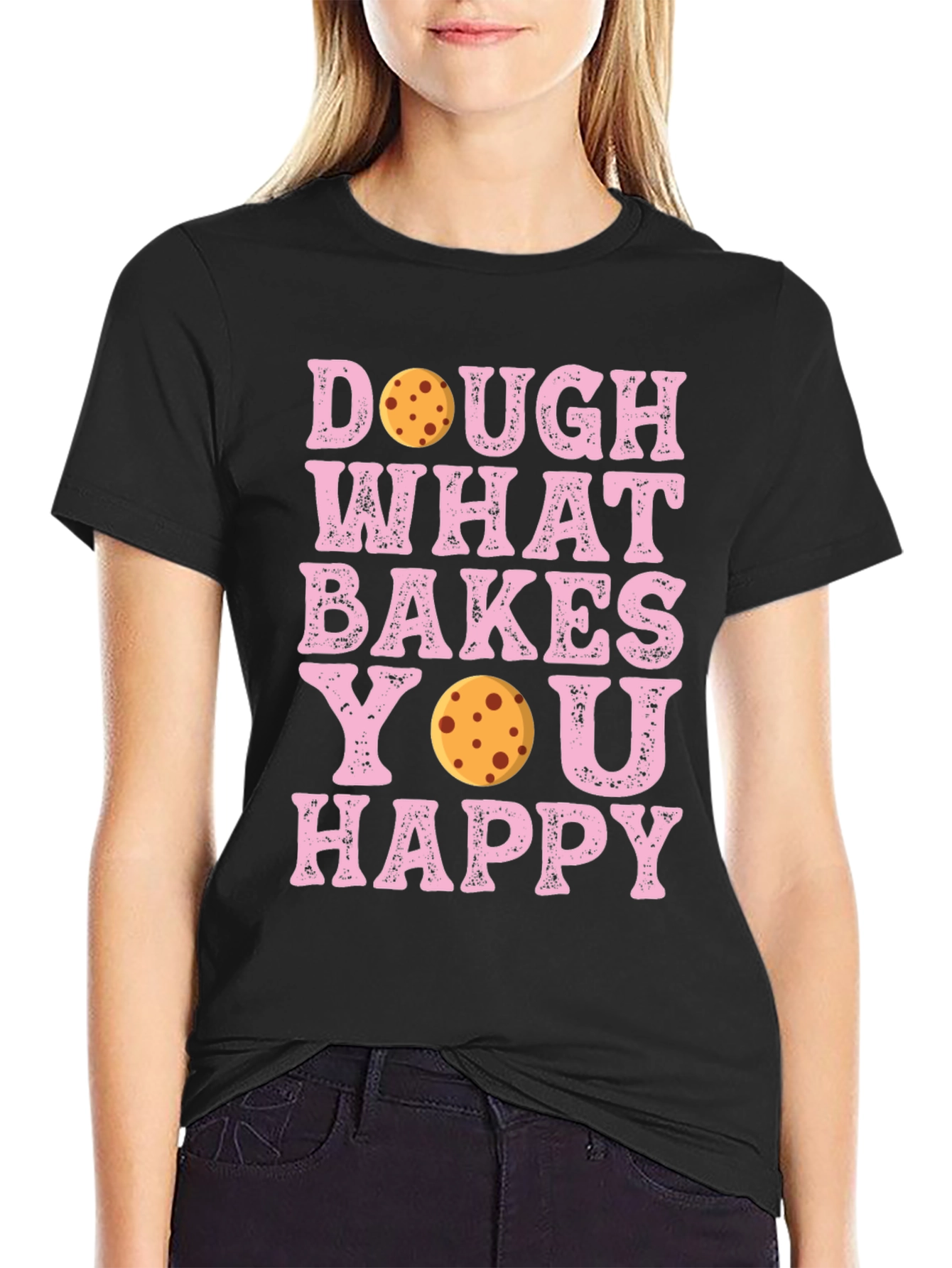Black Dough What Bakes You Happy T-Shirt view 2