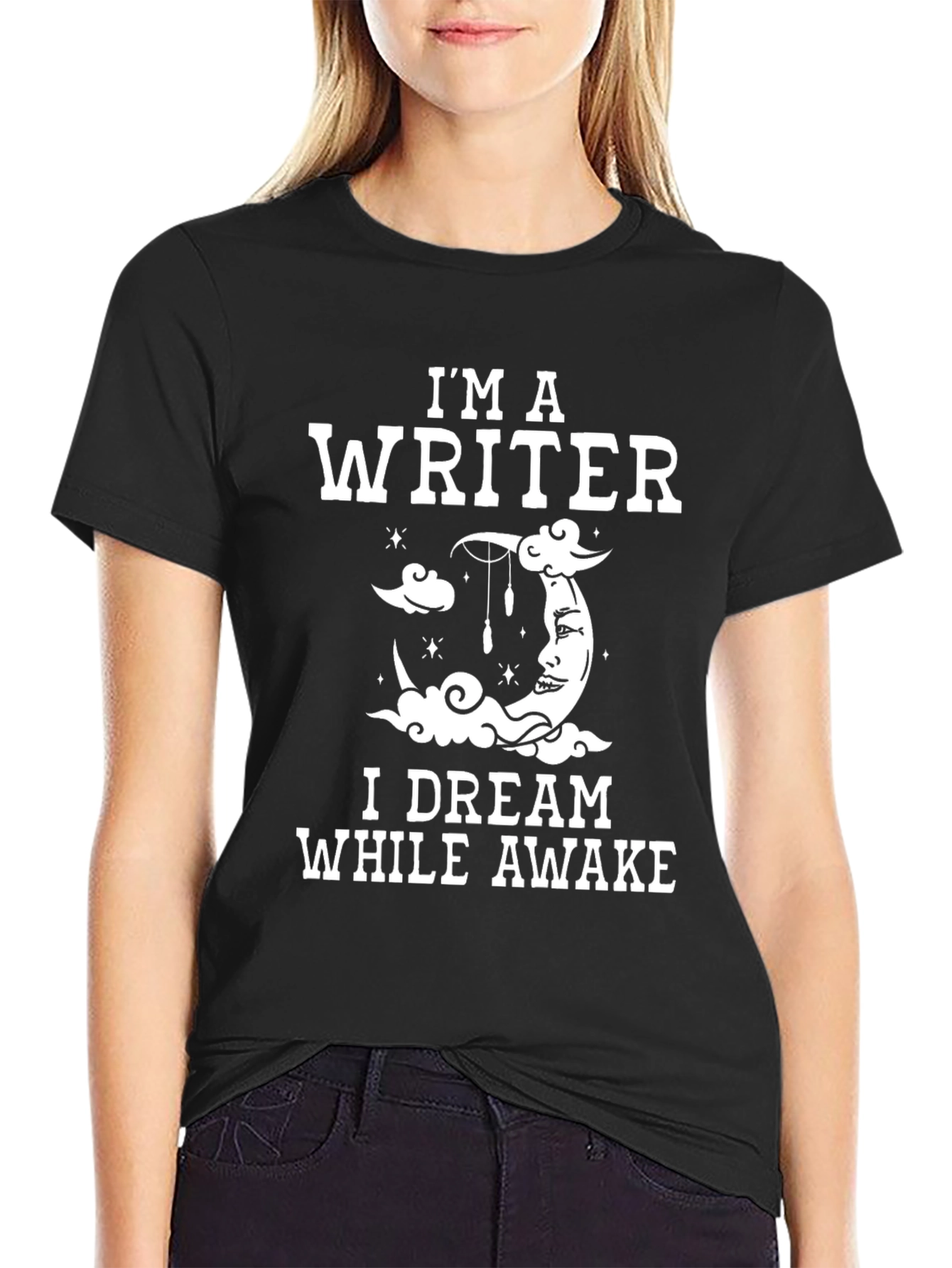 Black Writer Dreamer T-Shirt - I Dream While Awake view 2