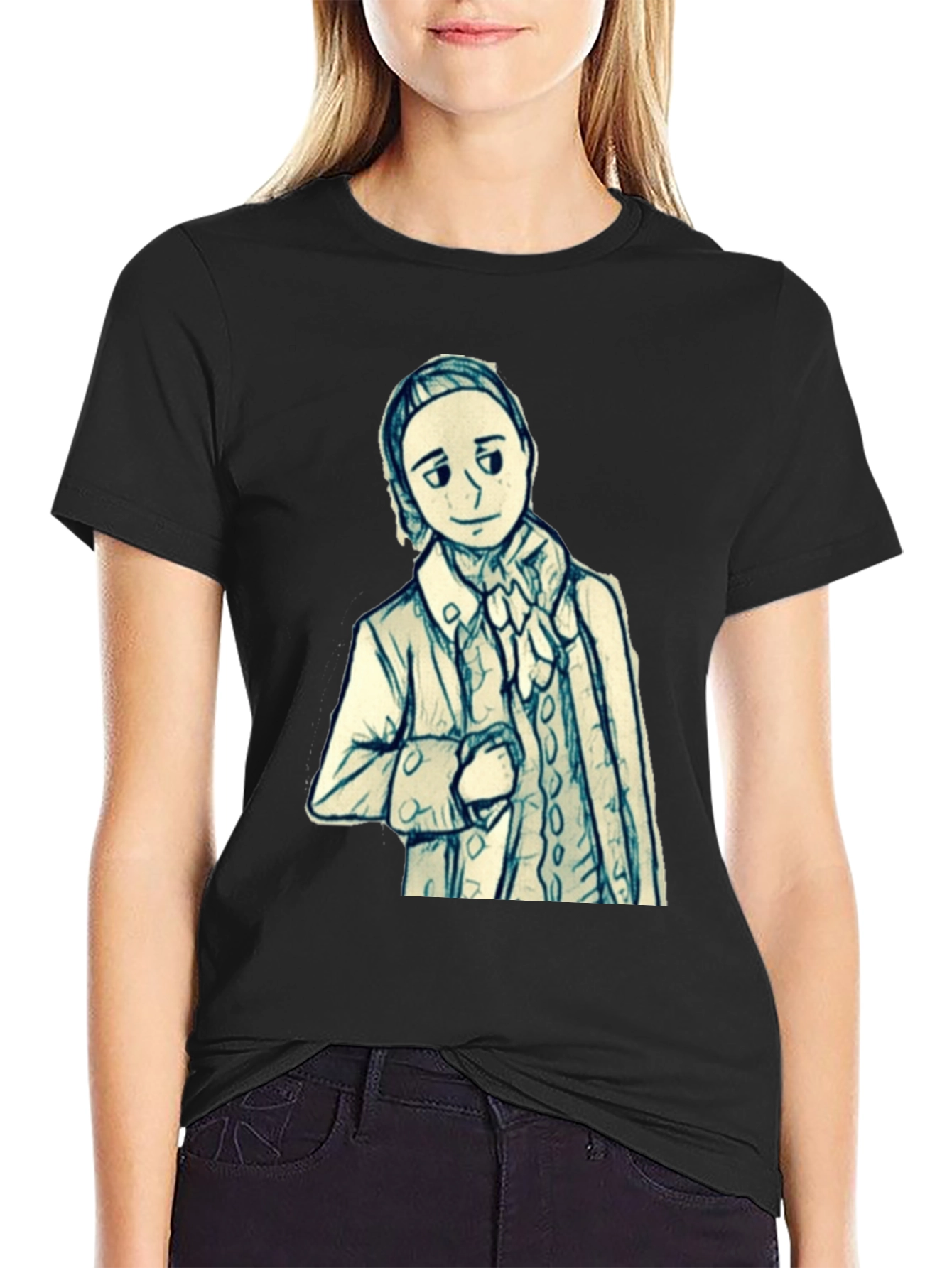 Whimsical Historical Figure Graphic Tee - 2
