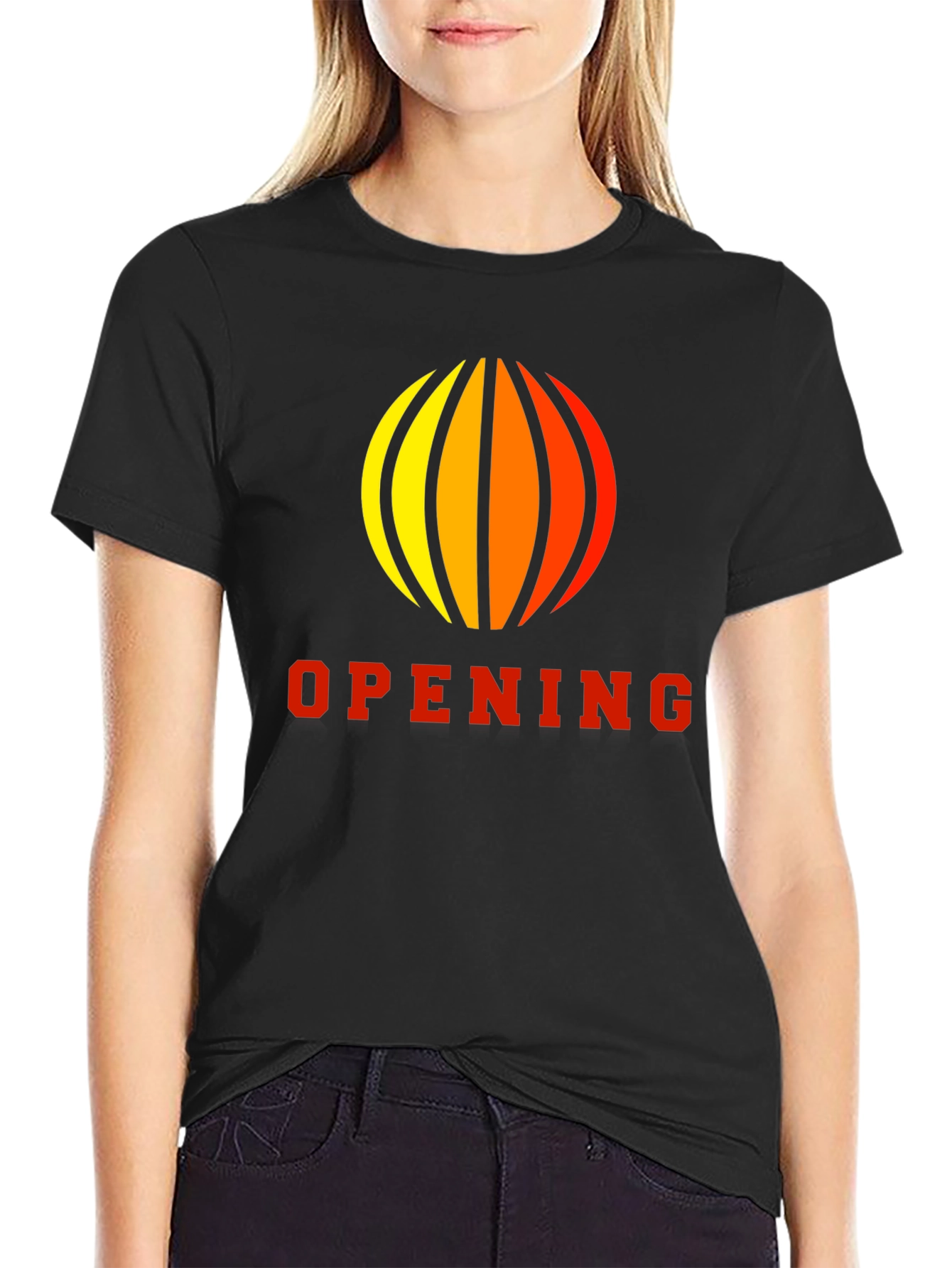 Black Opening Graphic Black T-Shirt view 2