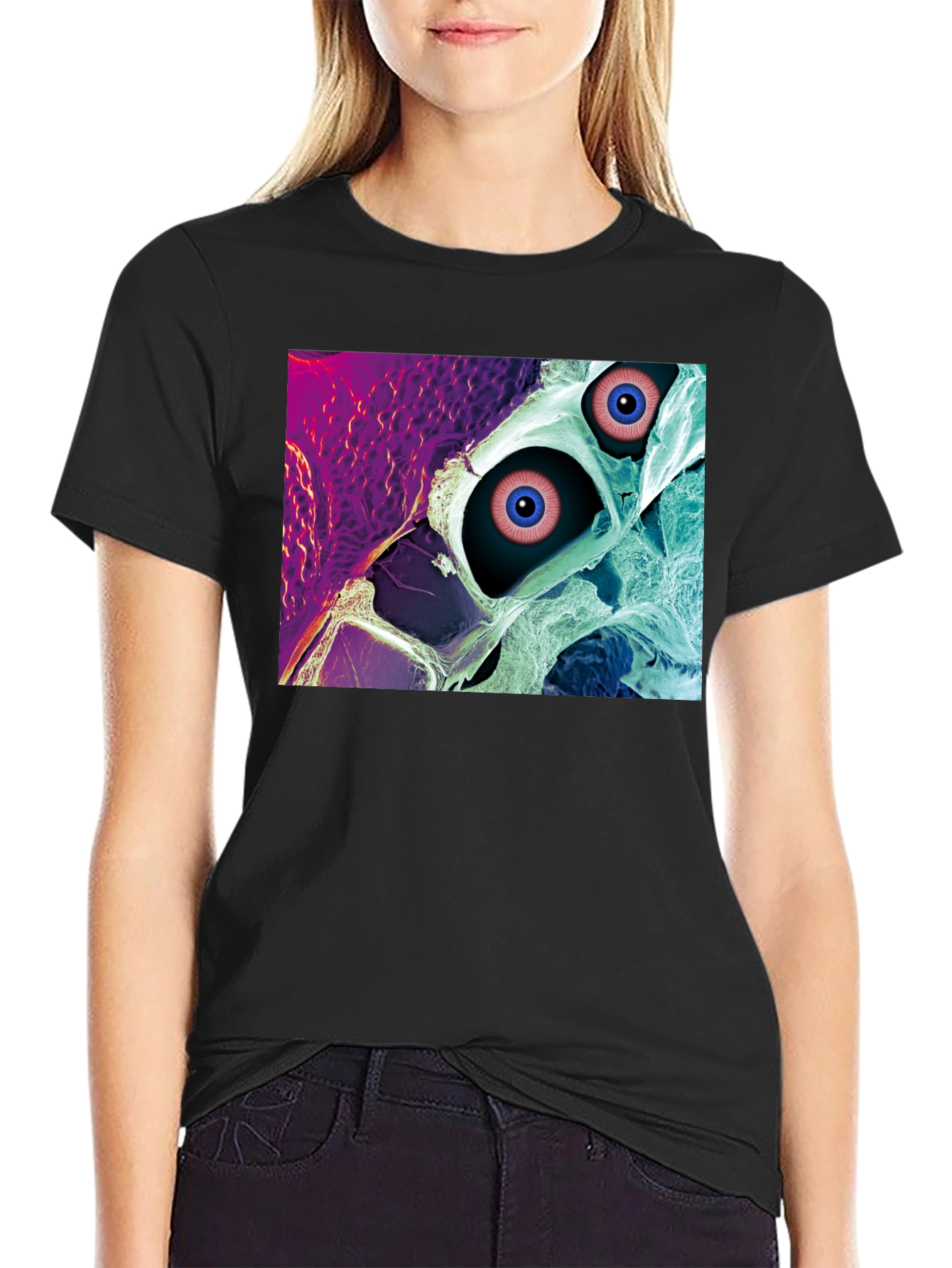 Black Eye See You Graphic T-Shirt - Unique Design view 2