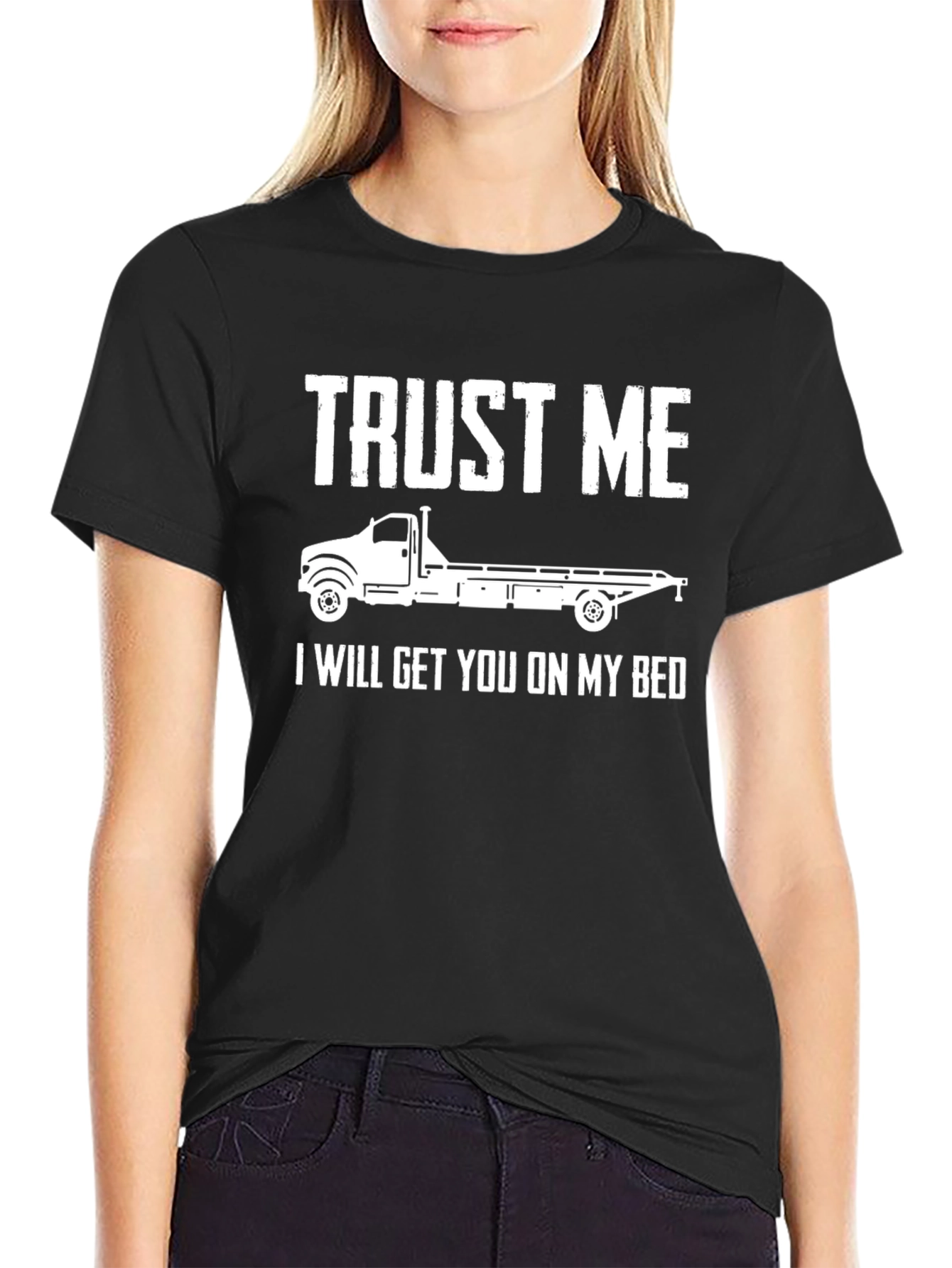 Black Trust Me Tow Truck T-Shirt Funny Gift view 2