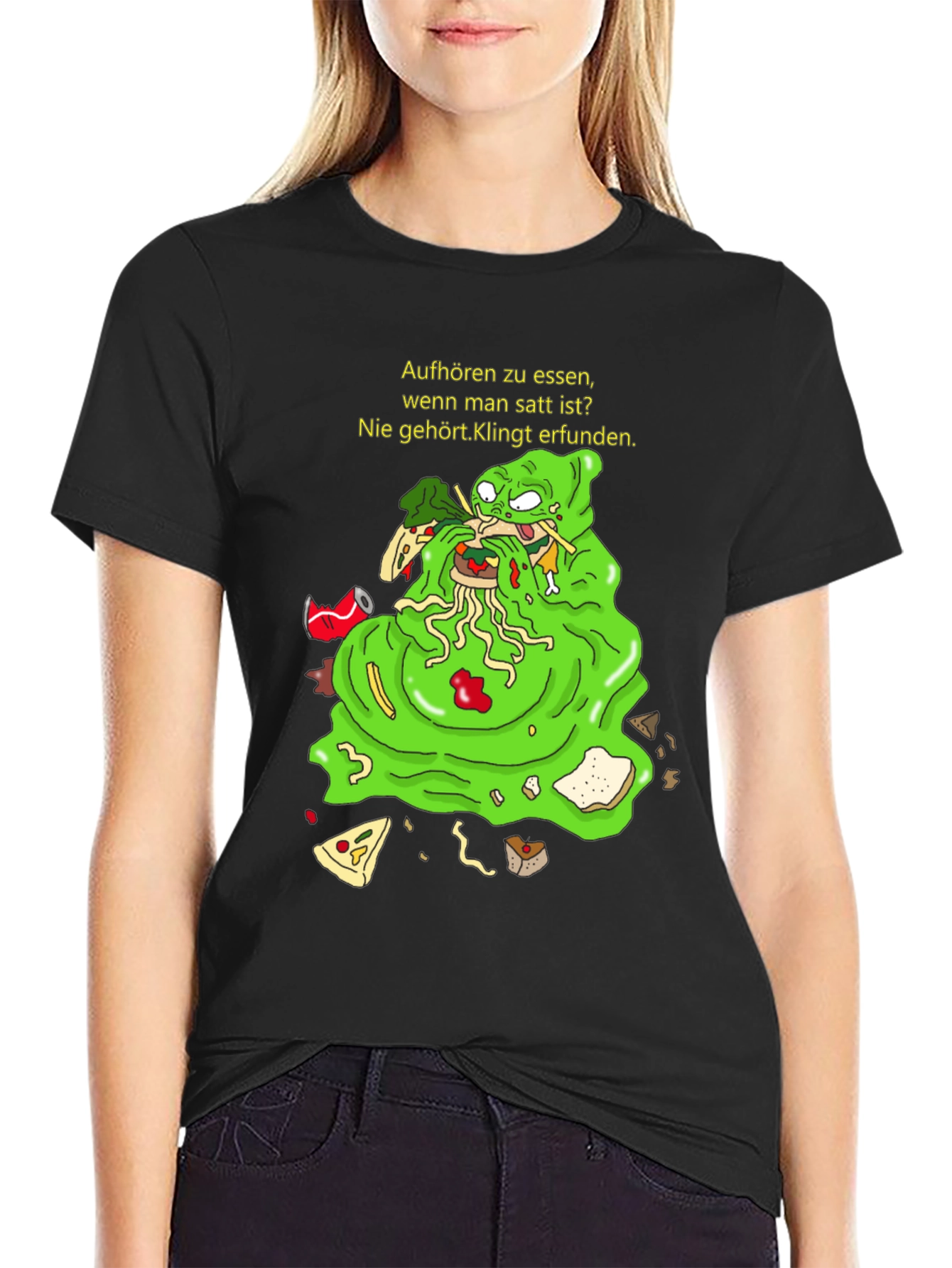 Black Humorous "Never Heard of It" Graphic T-Shirt view 2