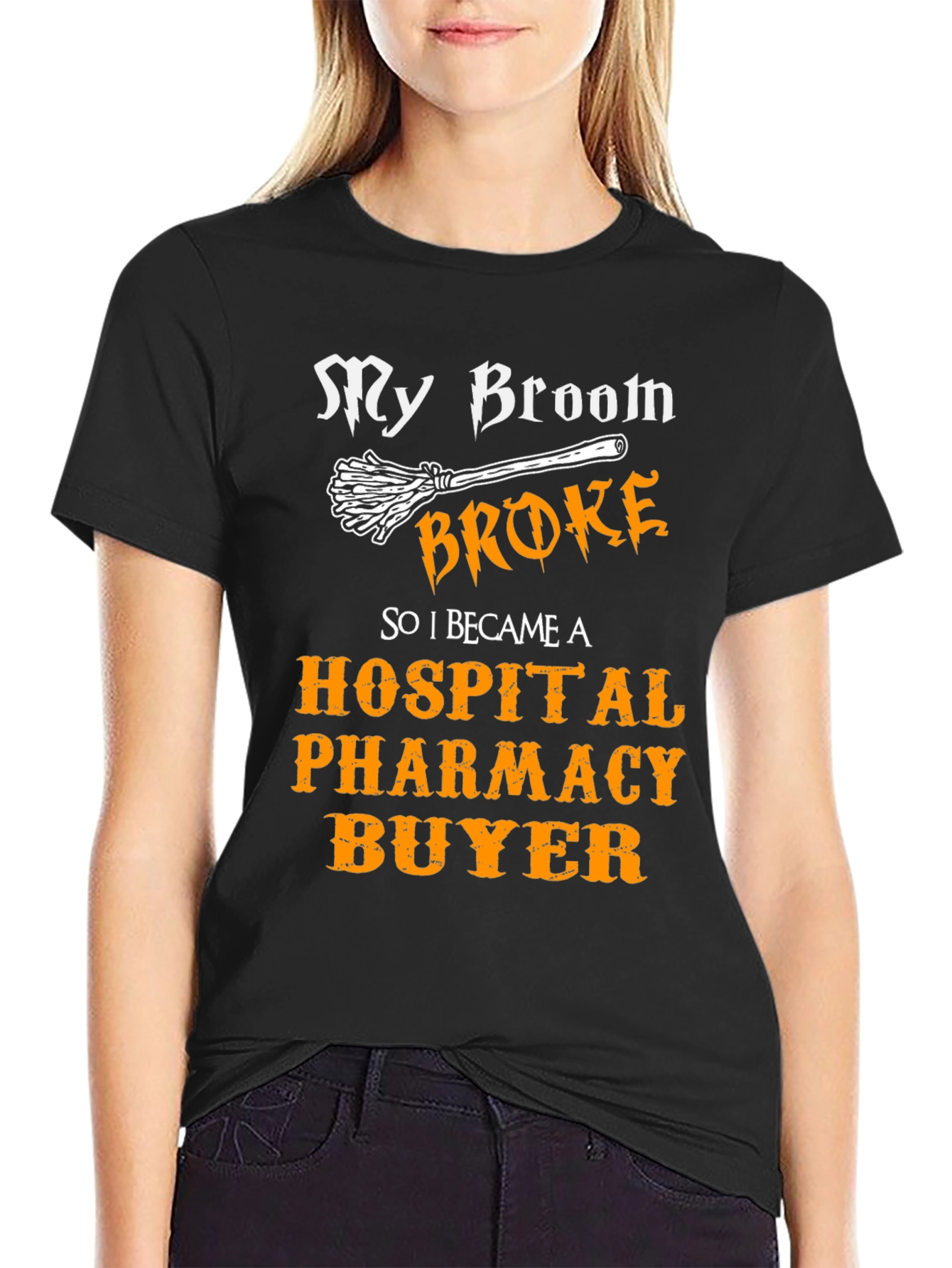 Black Funny Hospital Pharmacy Buyer T-Shirt view 2