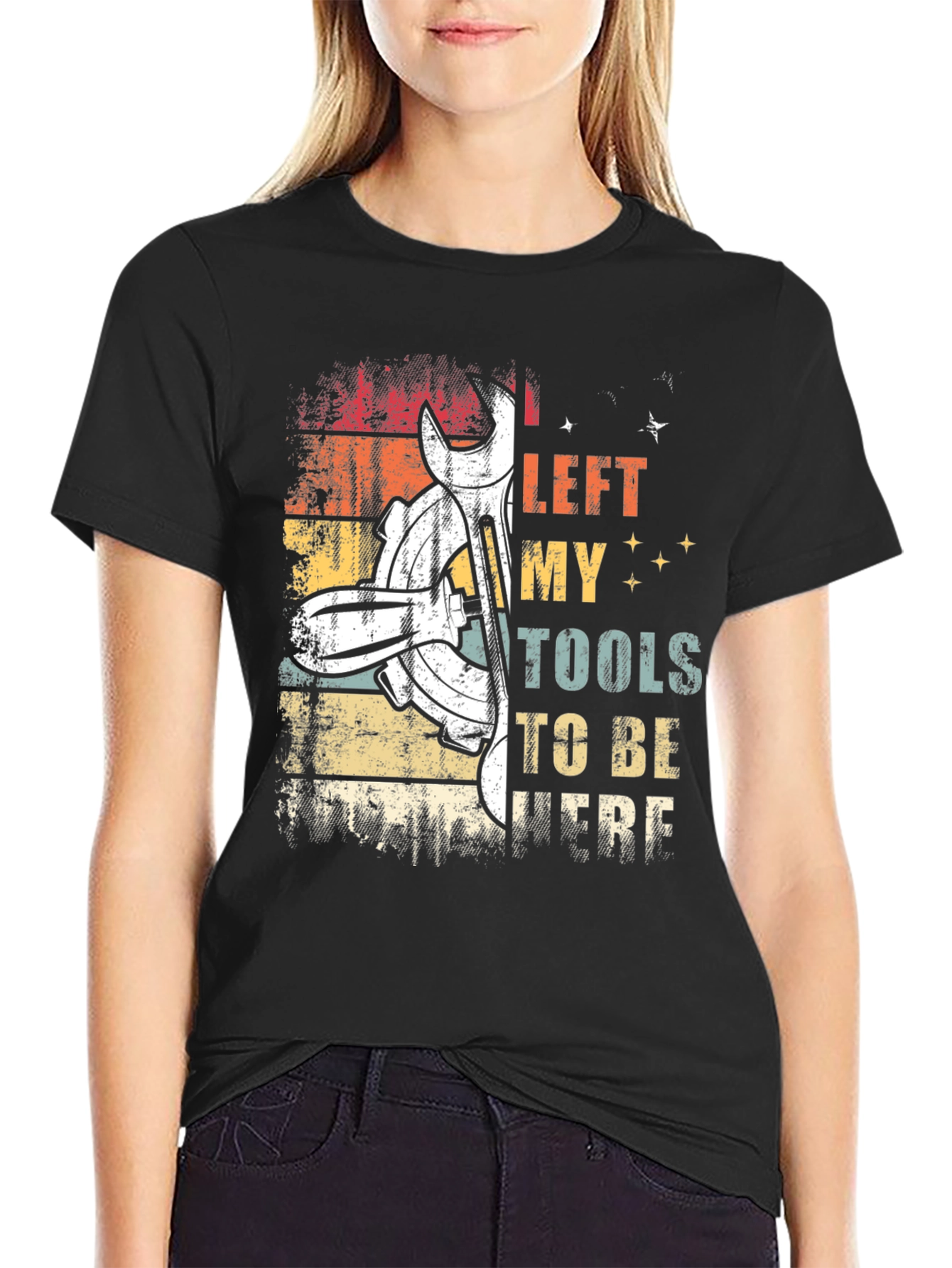 Black Mechanic Tools Graphic T-Shirt view 2