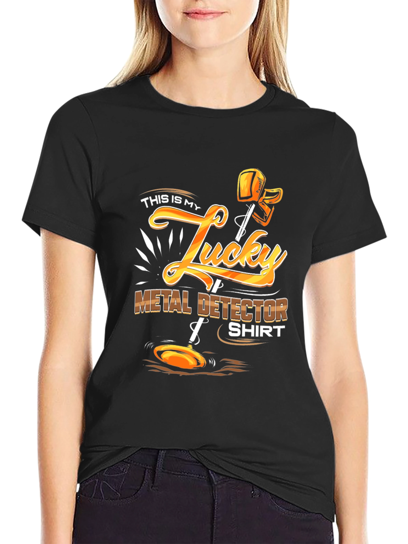 Black Lucky Metal Detector Shirt - Hobby Apparel view 2