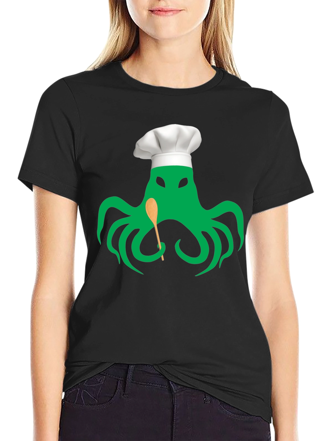 Black Chefthulhu Black Graphic Tee - Tentacle Culinary Master view 2