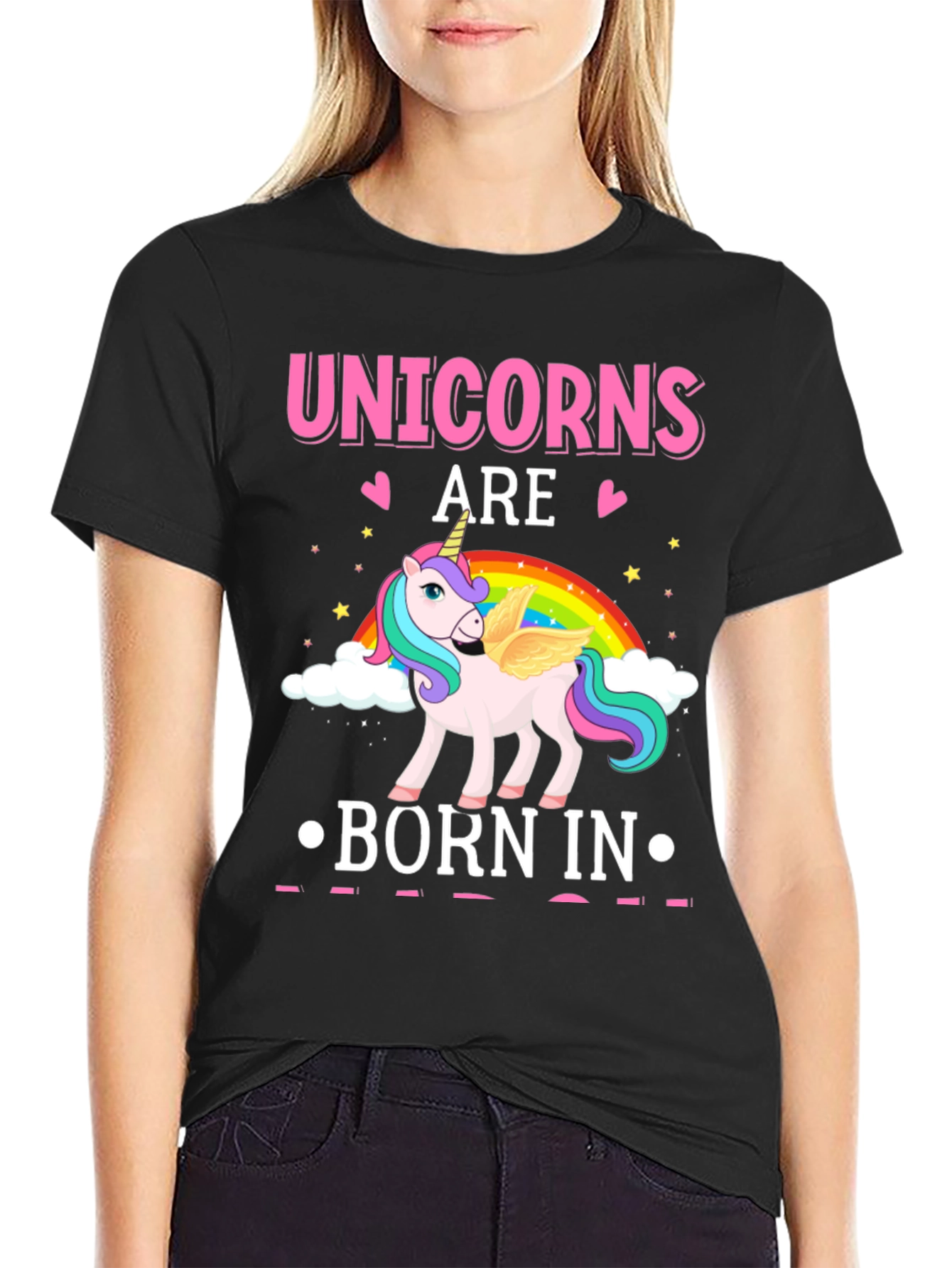 Black Unicorns Are Born In T-Shirt view 2