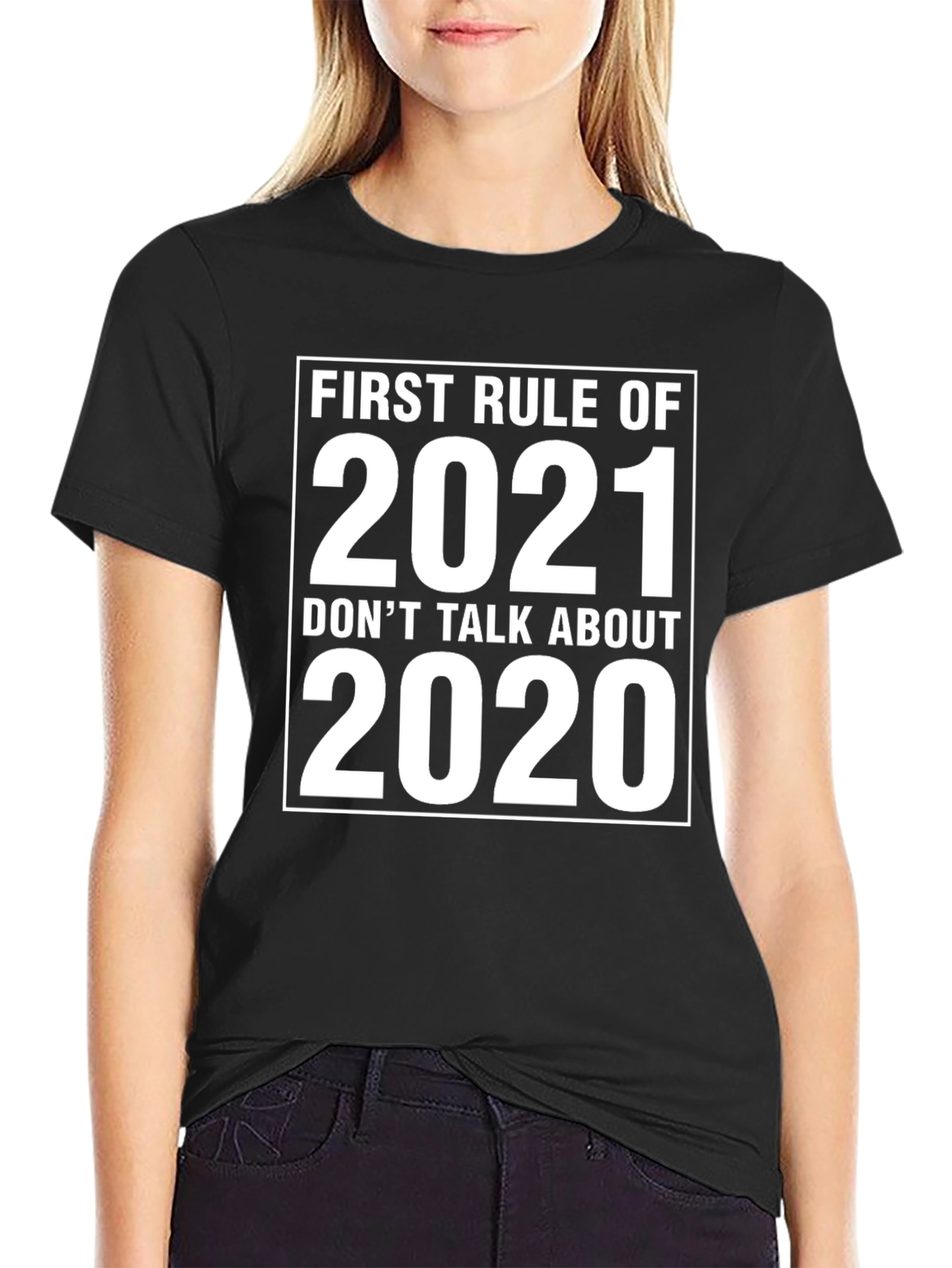 Black First Rule 2021 Funny Graphic Tee view 2