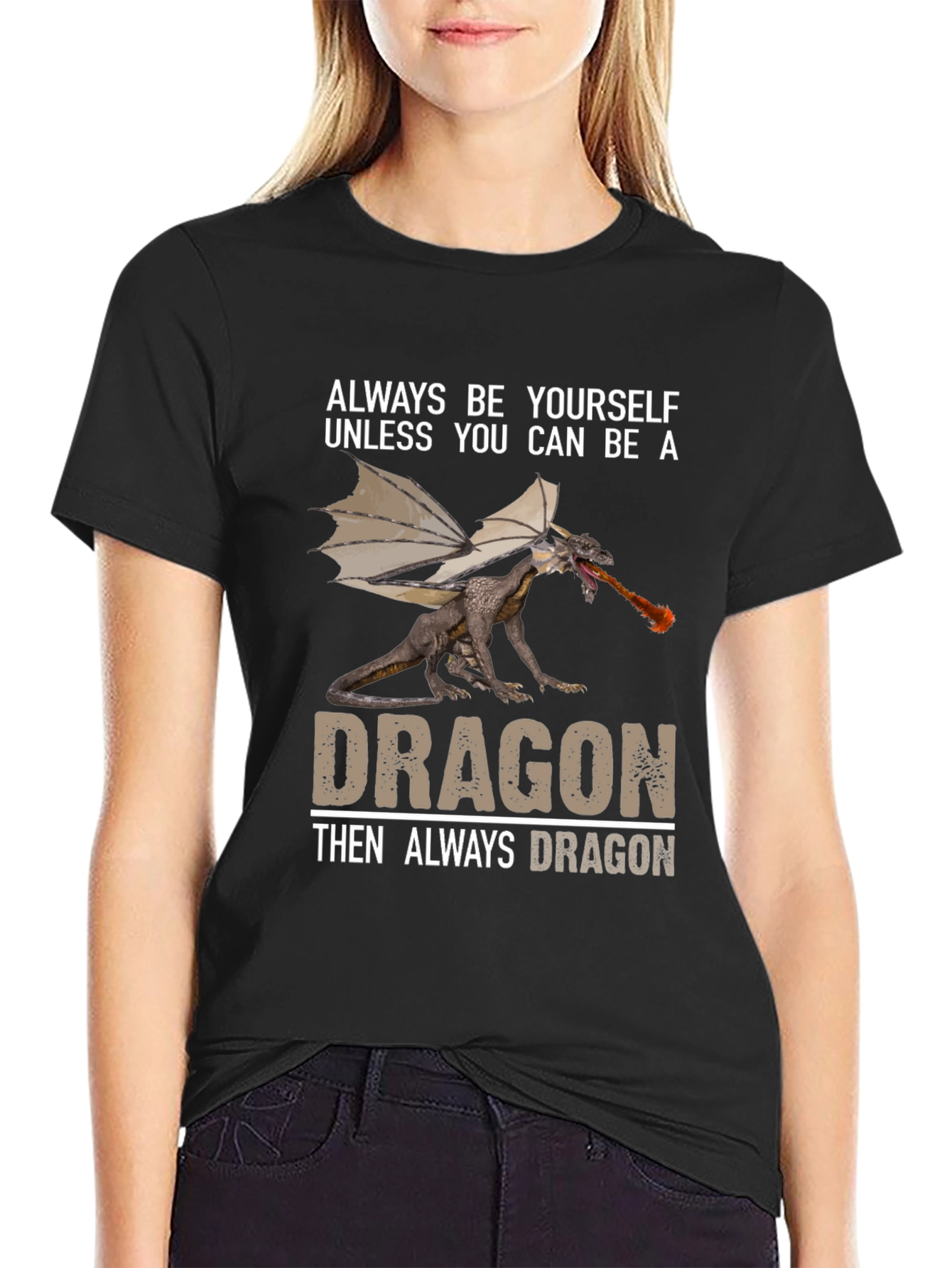 Black Always Be A Dragon T-Shirt view 2