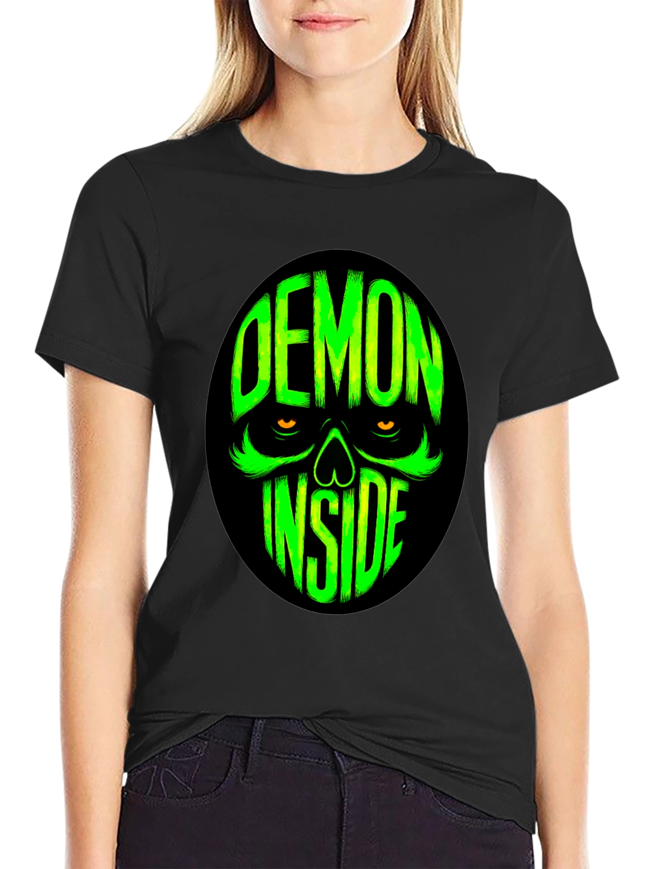 Black Demon Inside Graphic Tee - Black view 2