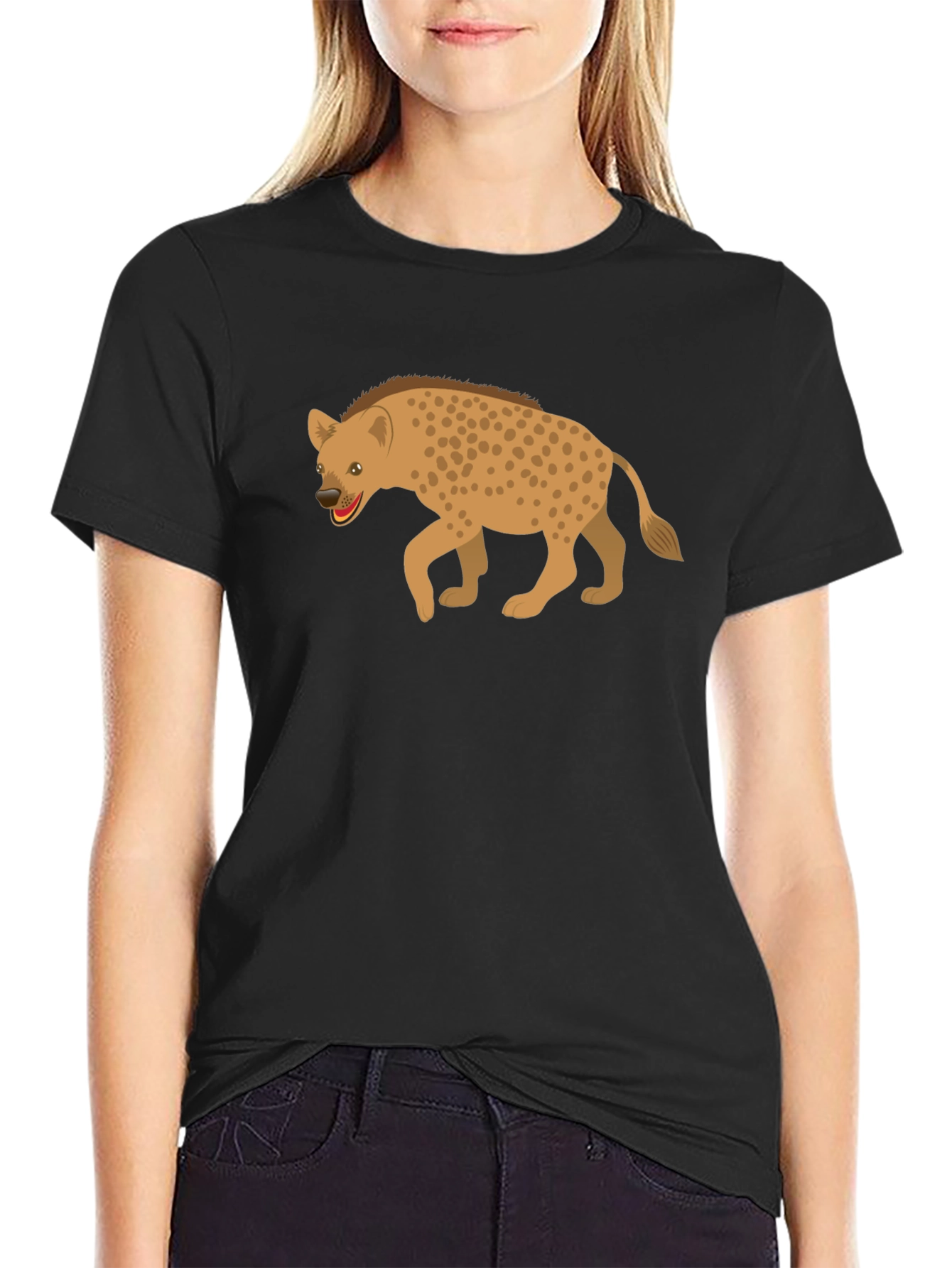 Black Hyena Graphic Tee - Black Cotton Shirt view 2