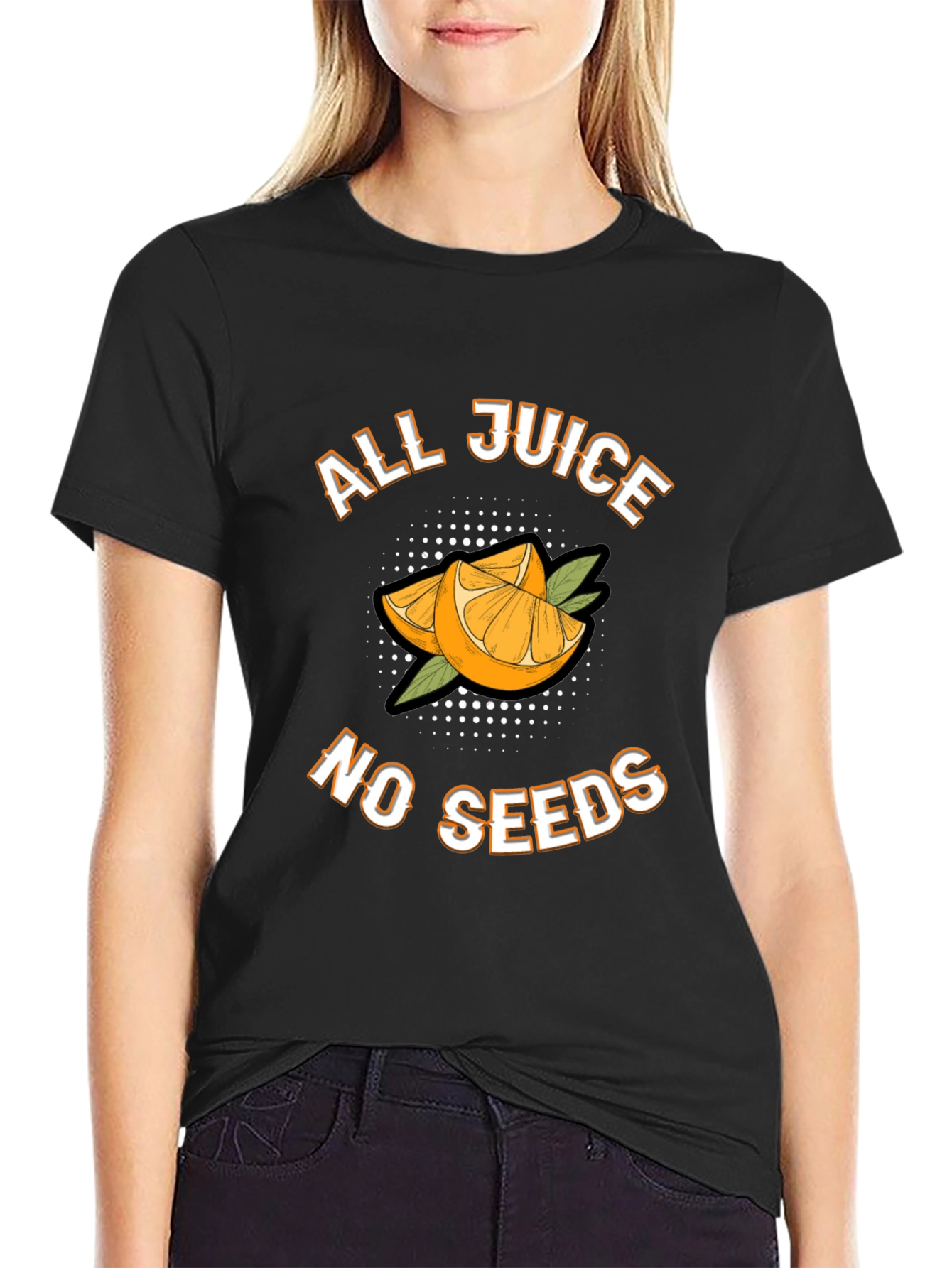 Black All Juice No Seeds Graphic Tee view 2