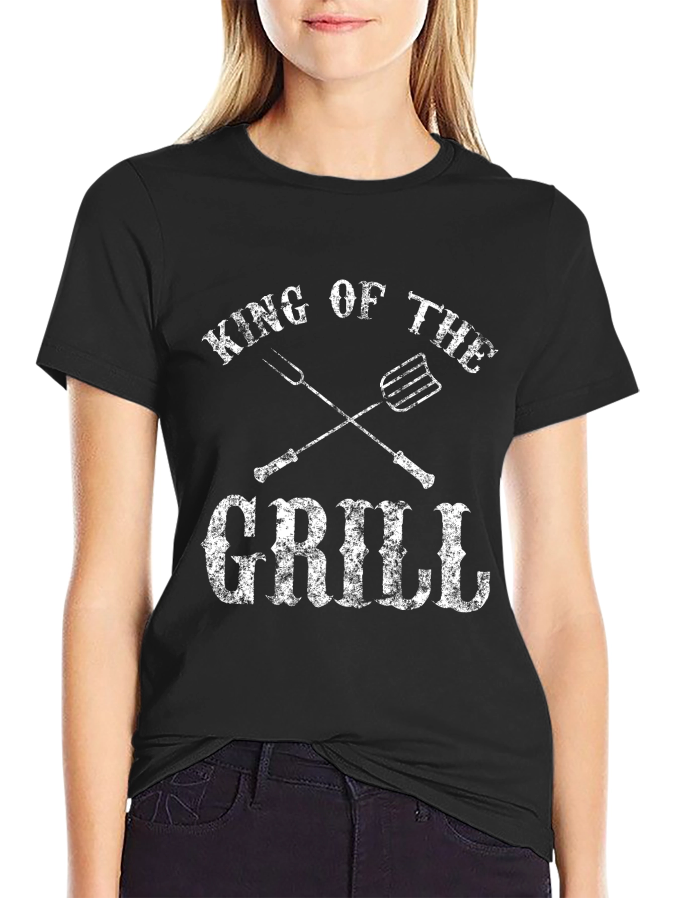 Black King of the Grill Black T-Shirt view 2