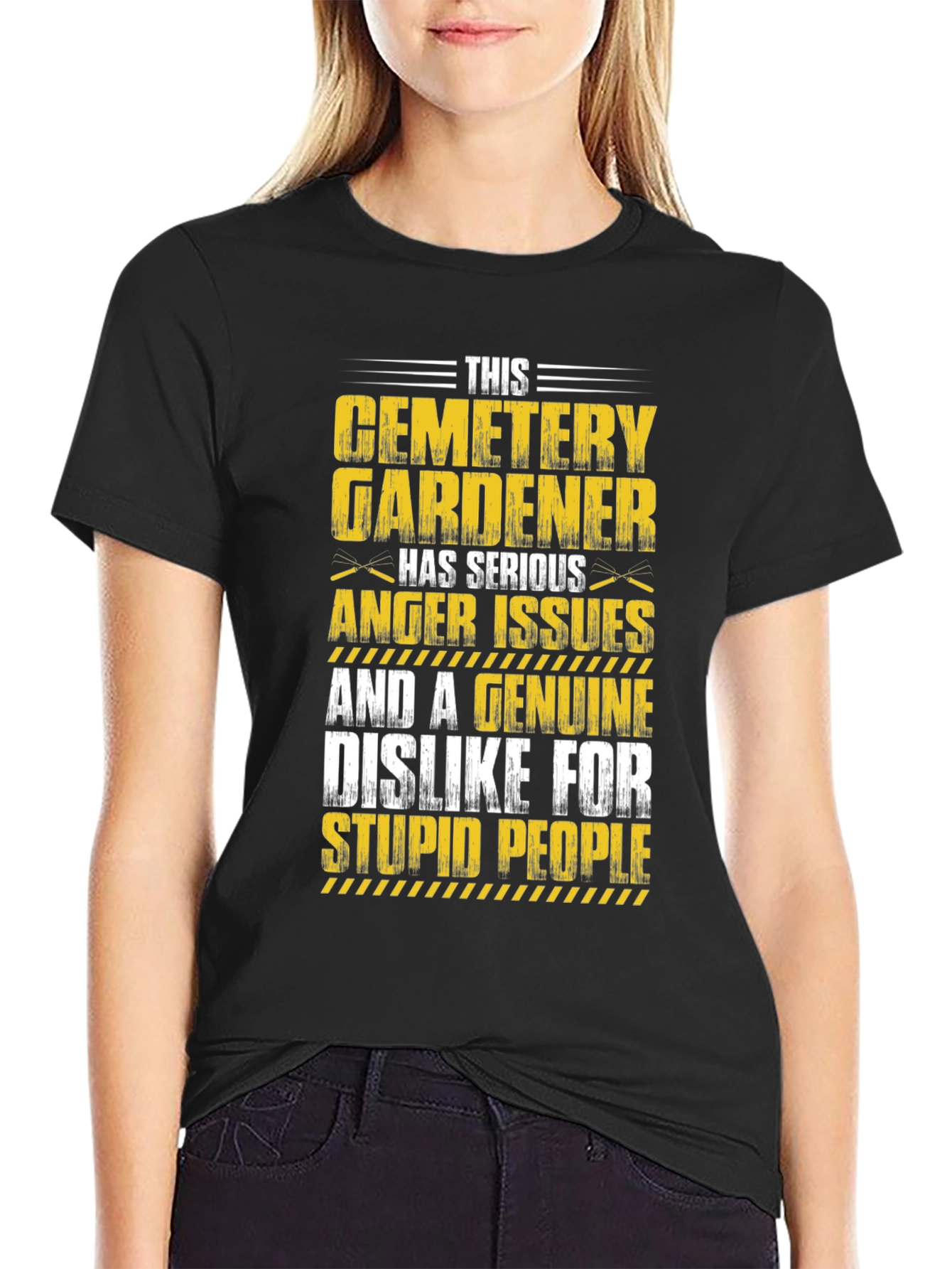 Black Cemetery Gardener T-Shirt view 2