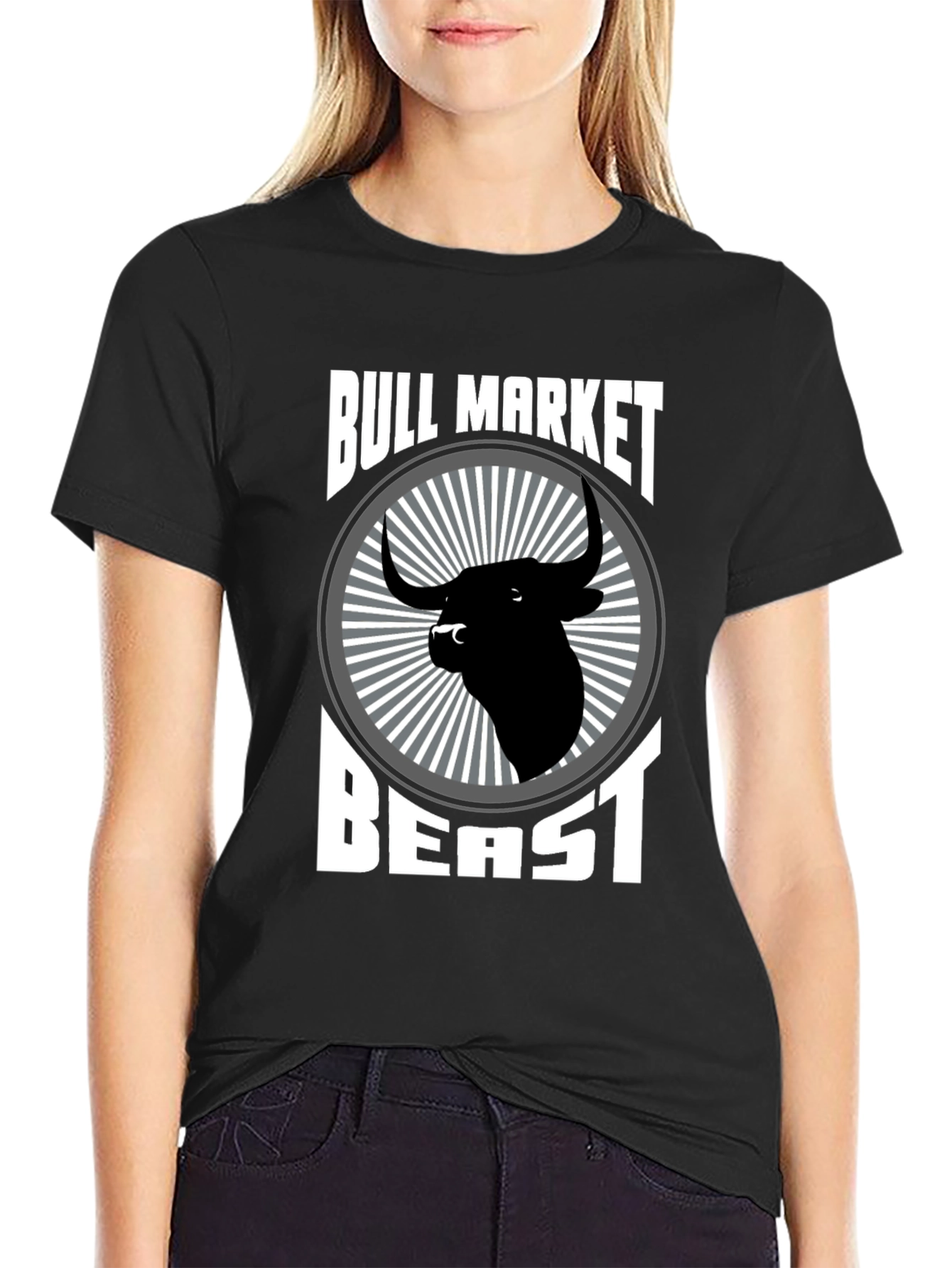 Black Bull Market Beast T-Shirt - Black Graphic Tee view 2