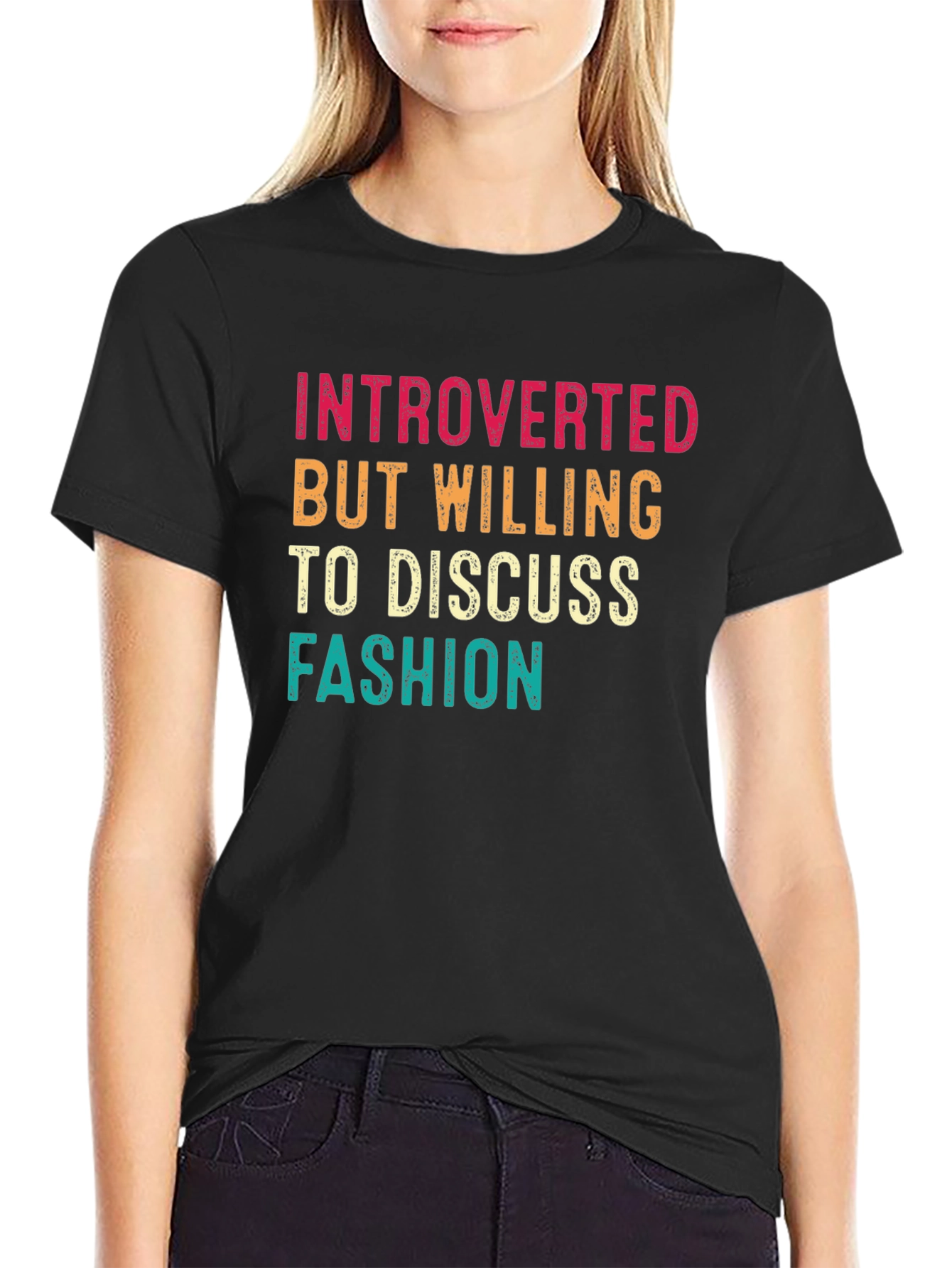Black Introverted Fashion Lover Graphic Tee view 2