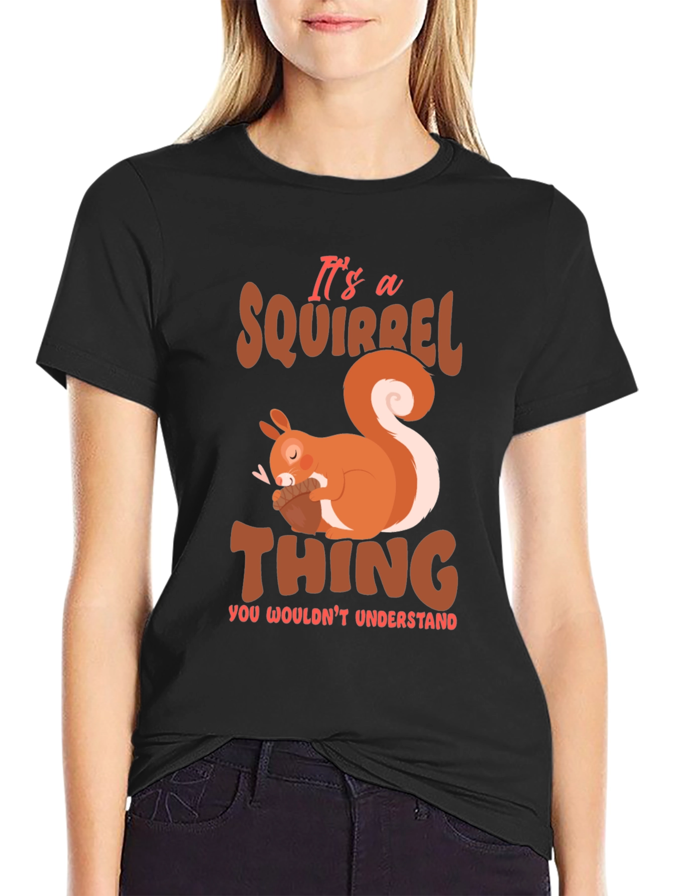 Black Squirrel Thing T-Shirt - Cute Animal Graphic Tee view 2