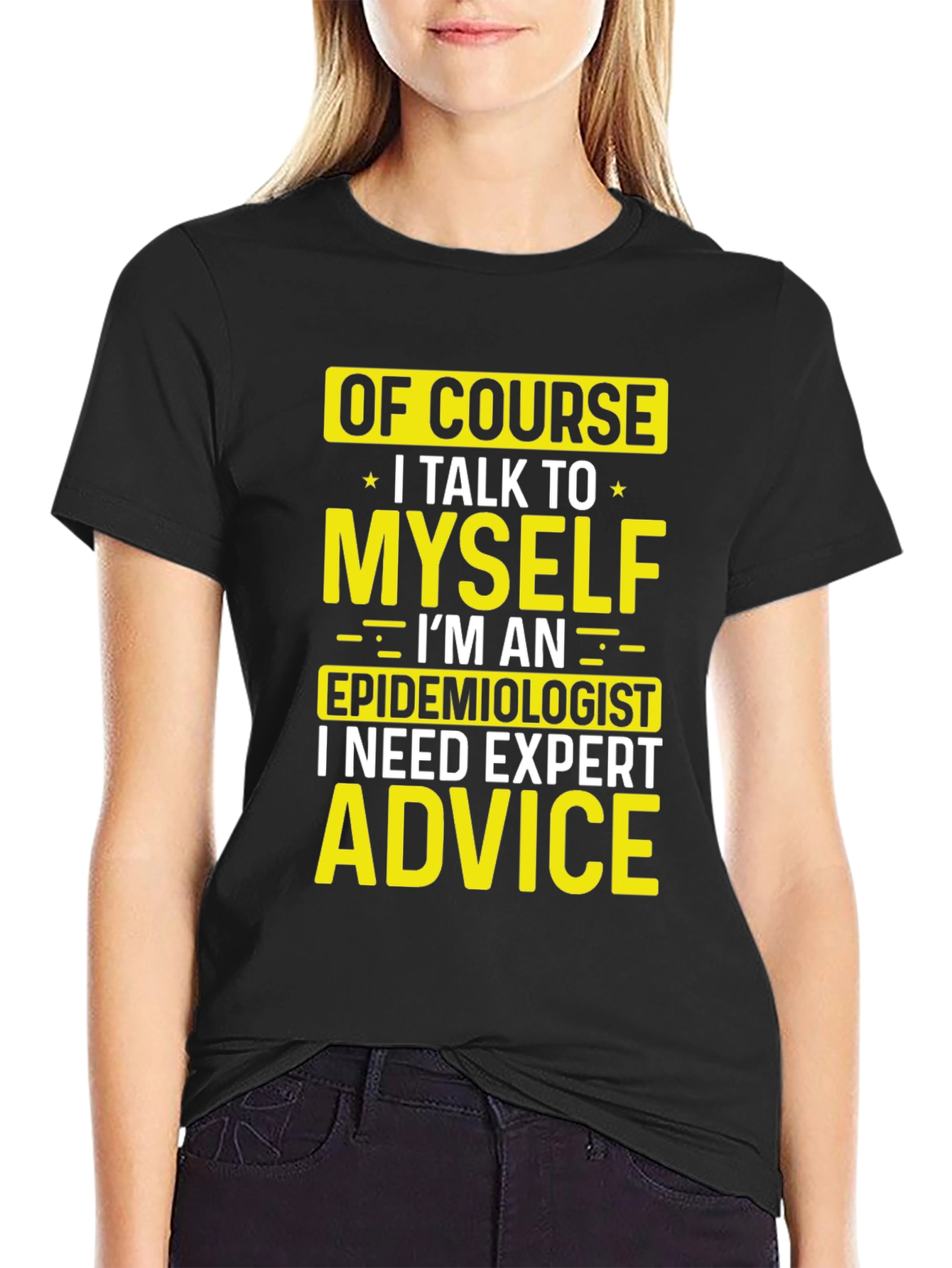 Black Epidemiologist Expert Advice Funny Graphic T-Shirt view 2