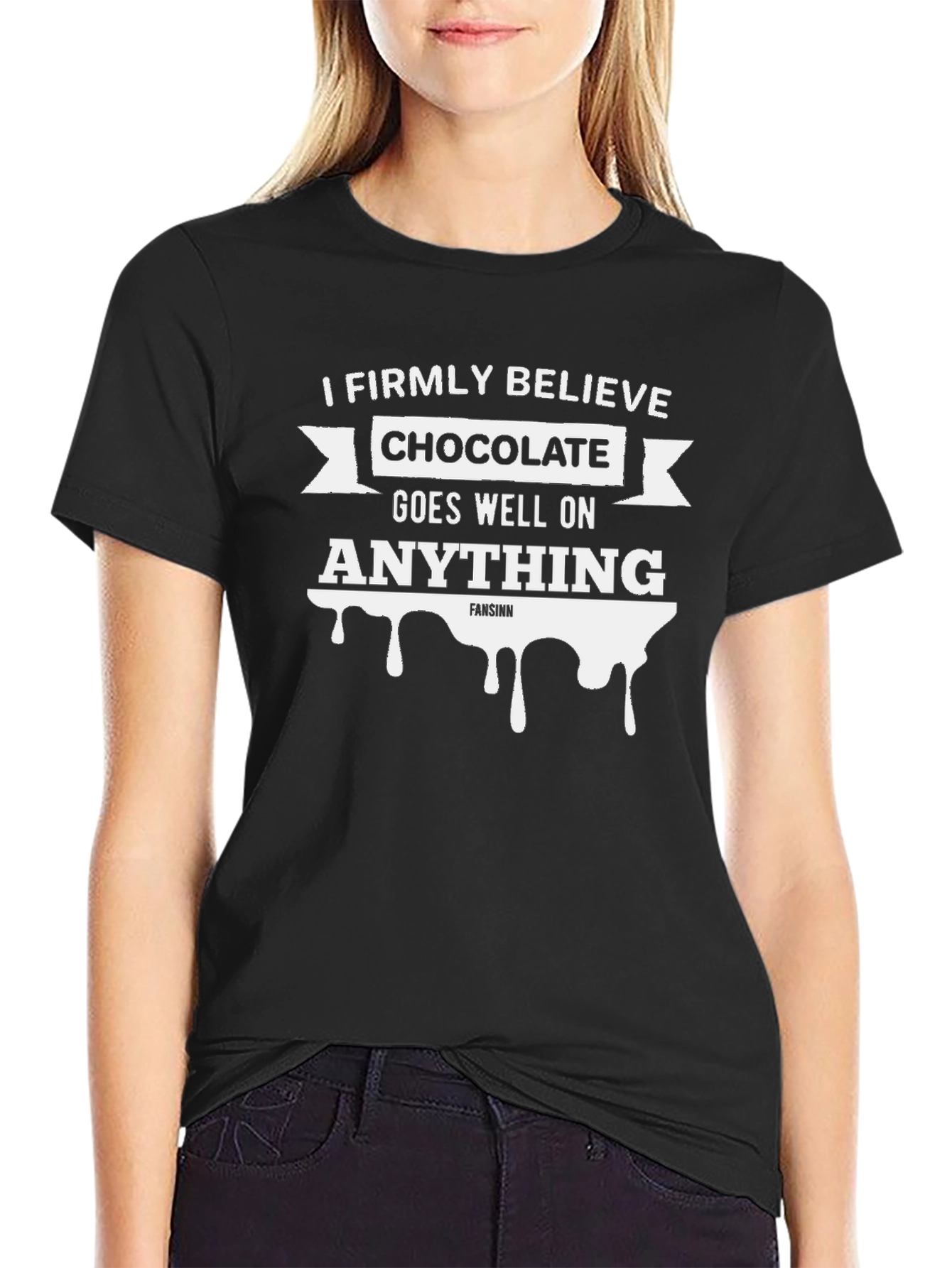 Black Chocolate Lover Graphic T-Shirt - Funny Foodie Tee view 2