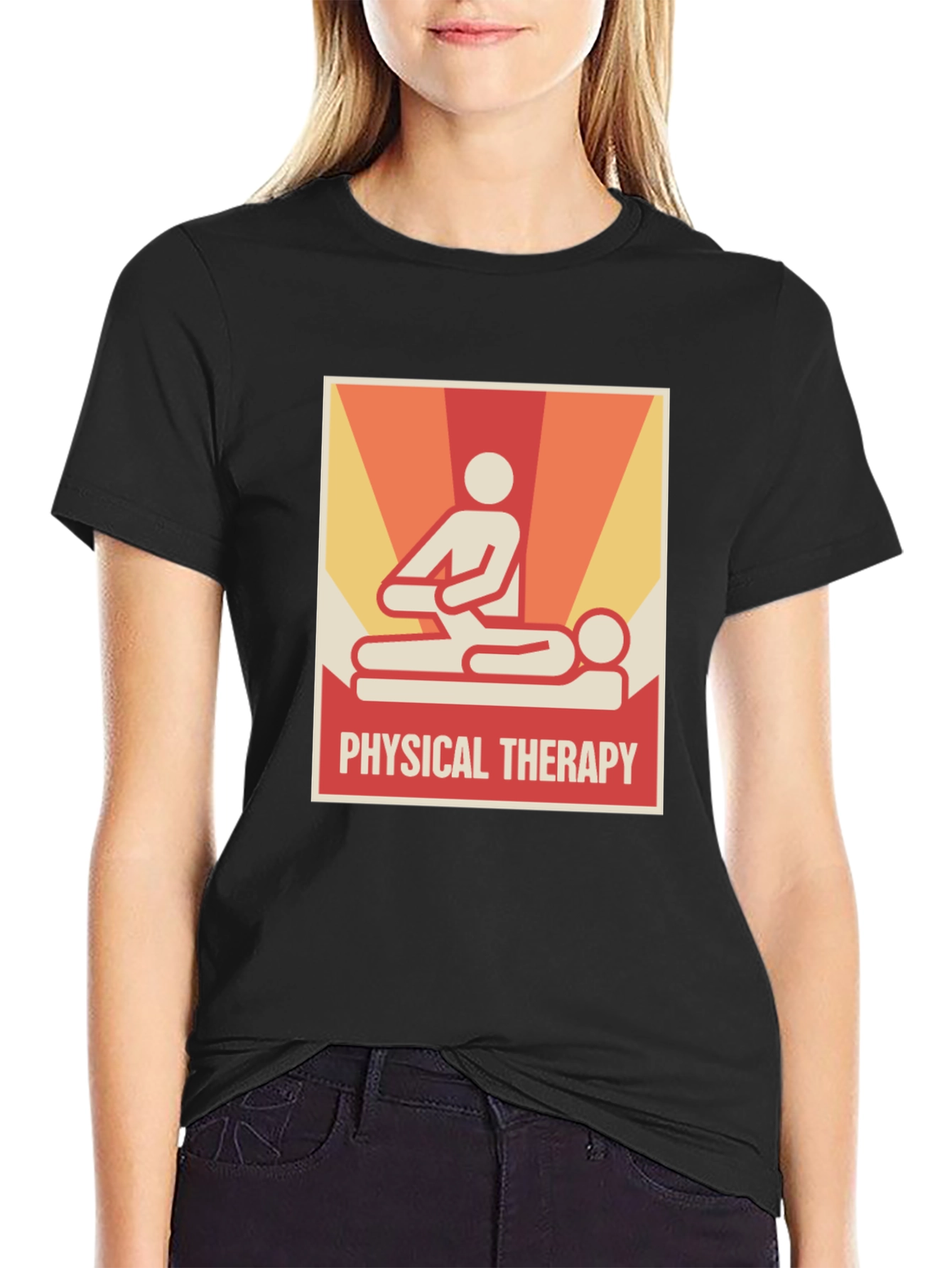 Black Physical Therapy Graphic Tee - Unisex view 2