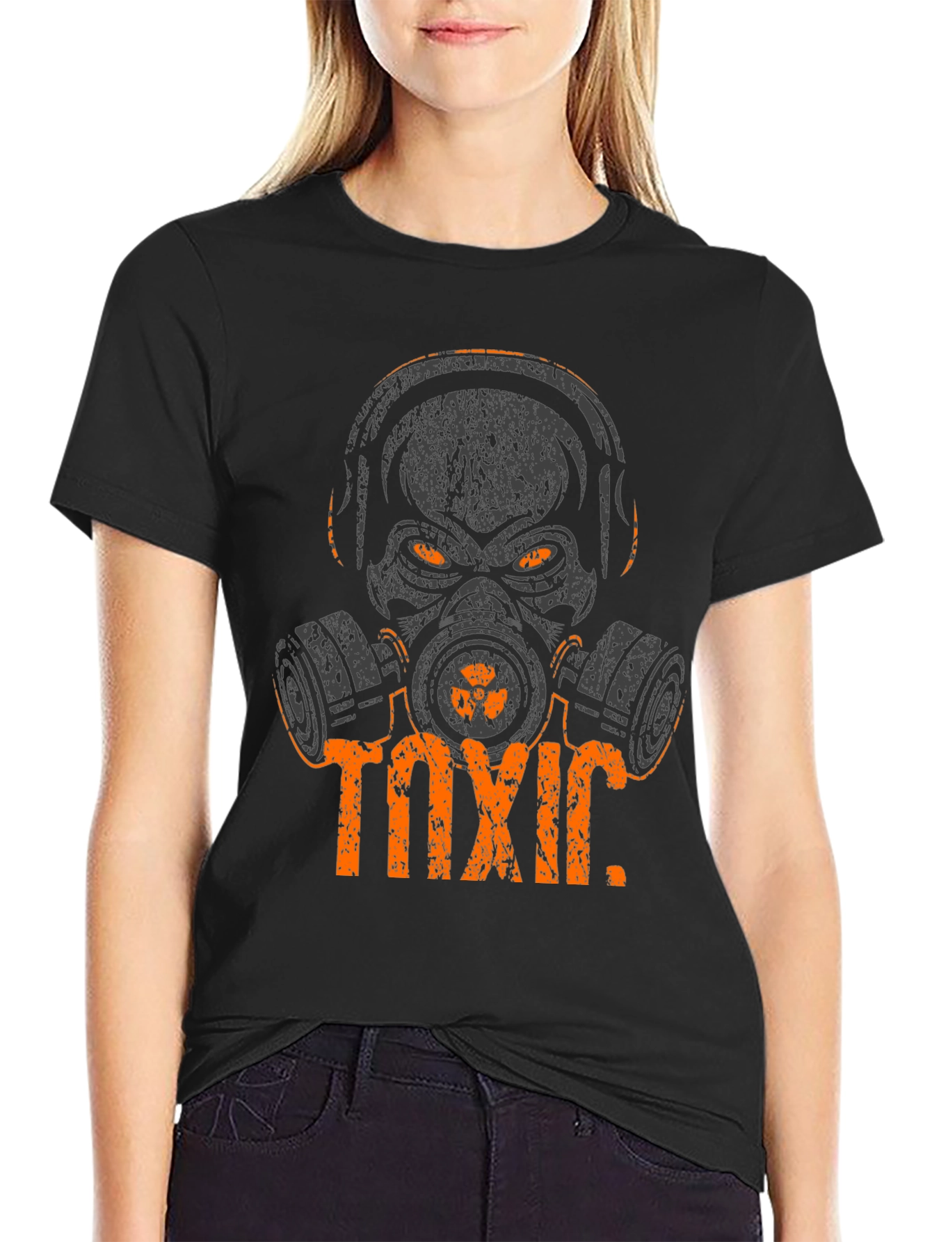 Toxic Skull Graphic Tee - Black Cotton T-Shirt - 2