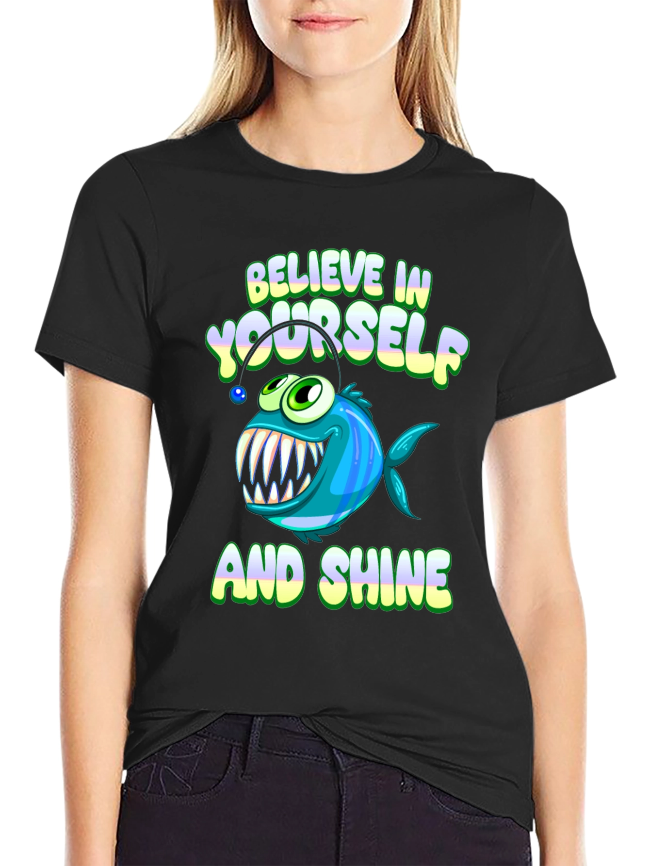 Black Believe in Yourself T-Shirt view 2
