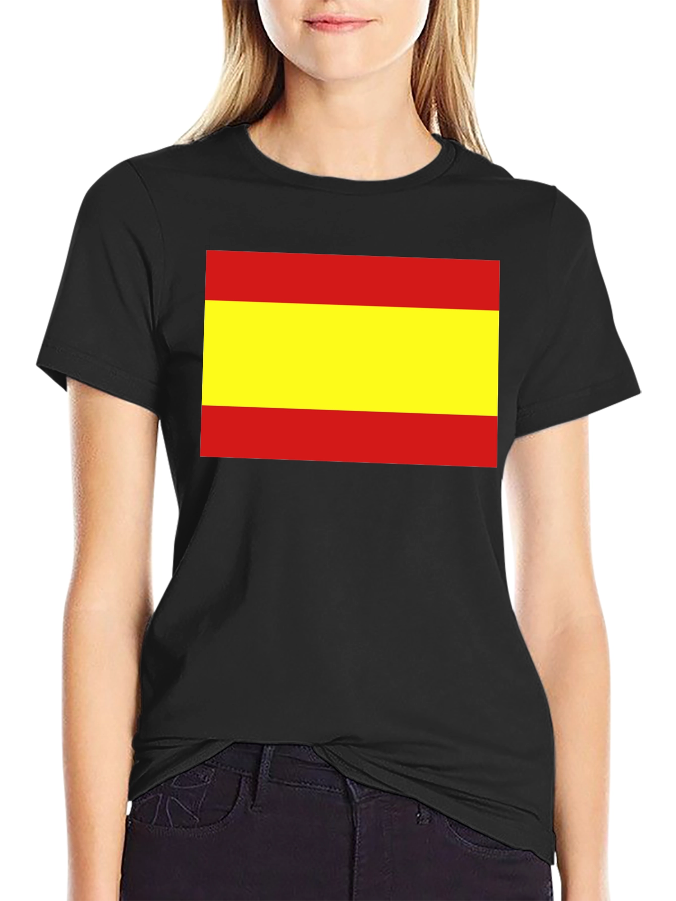 Black Spain Flag T-Shirt - Show Your Support! view 2