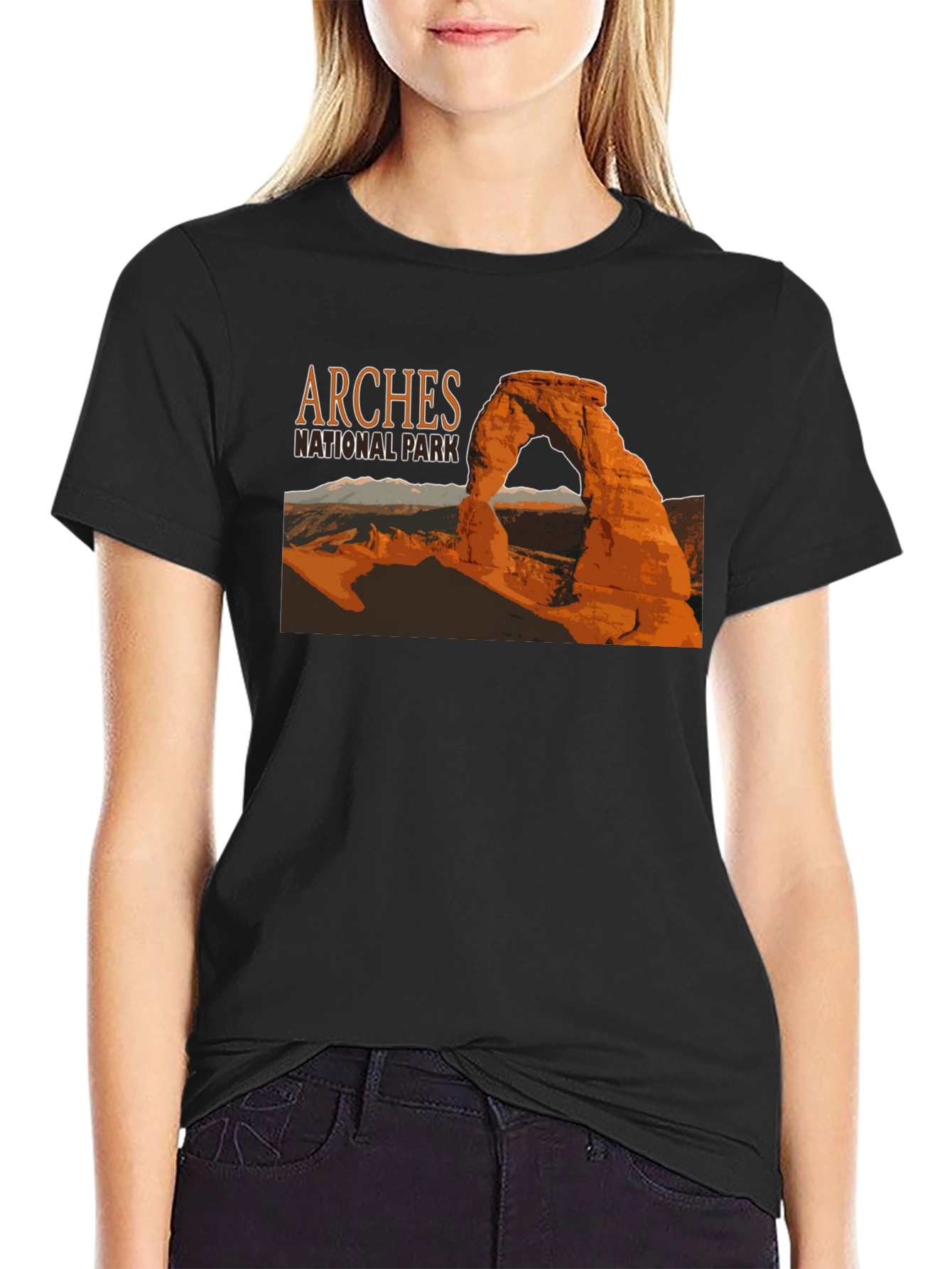 Black Arches National Park Graphic T-Shirt view 2