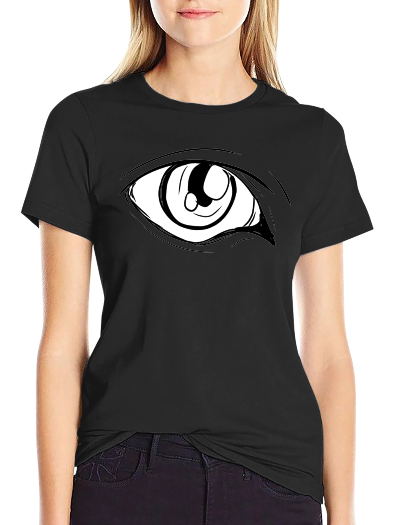 Black Eye Graphic Black T-Shirt view 2