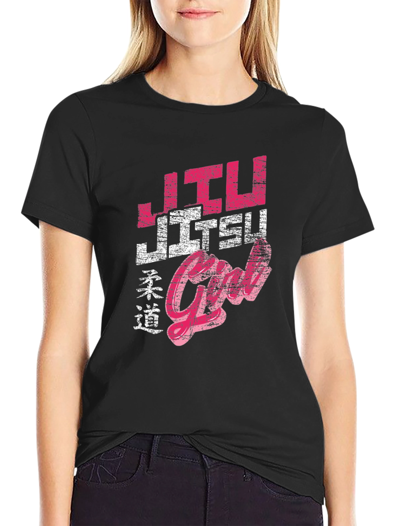 Black Jiu Jitsu Girl Graphic Tee view 2
