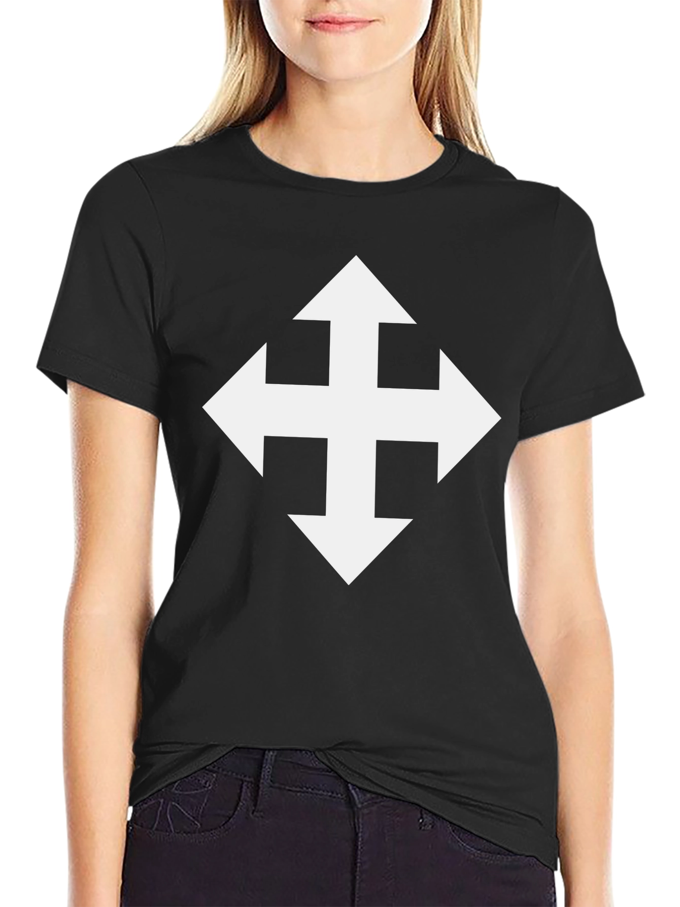 Black Arrow Directions Graphic Tee - Black view 2