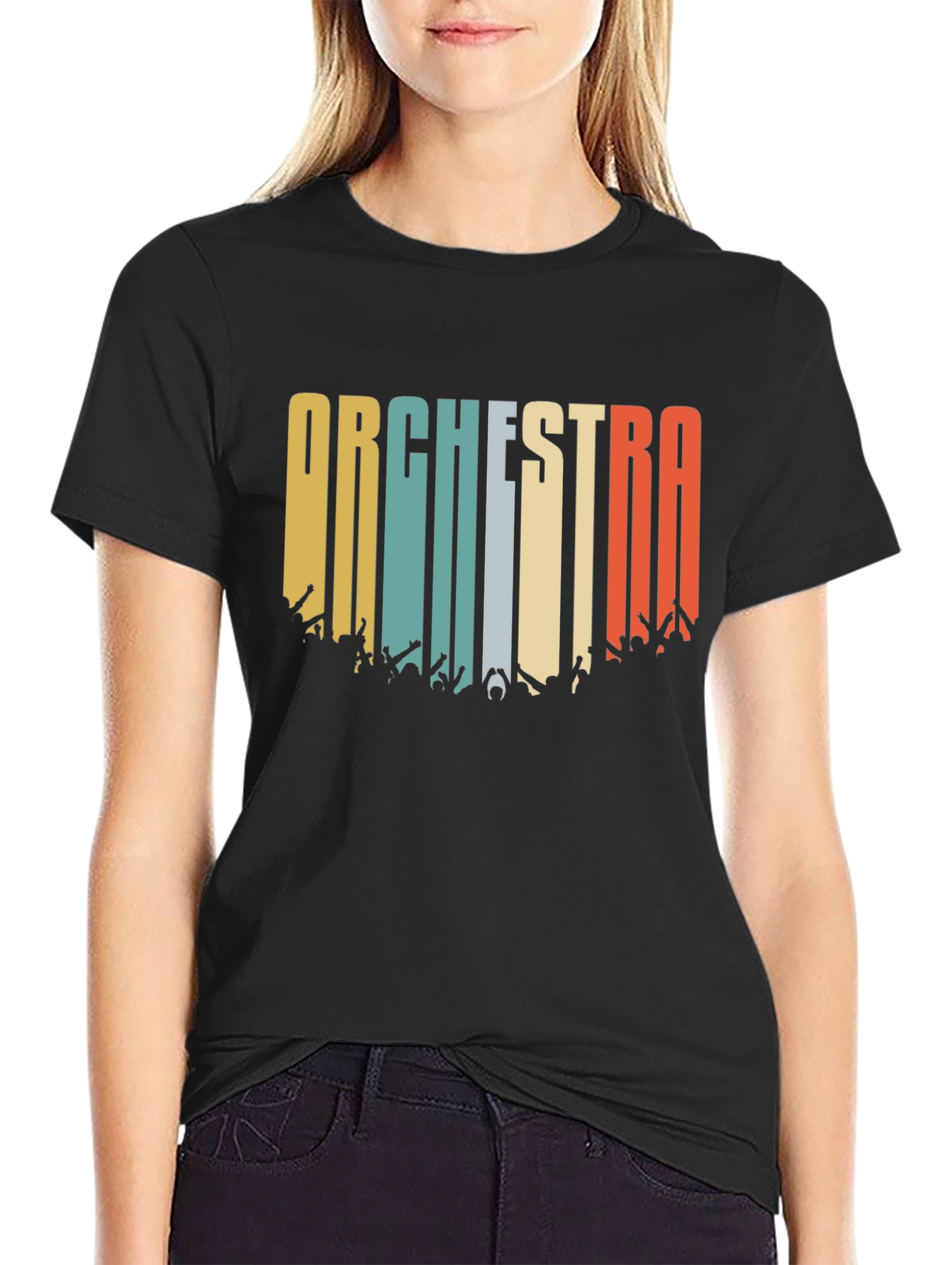 Black Orchestra Retro Graphic T-Shirt view 2
