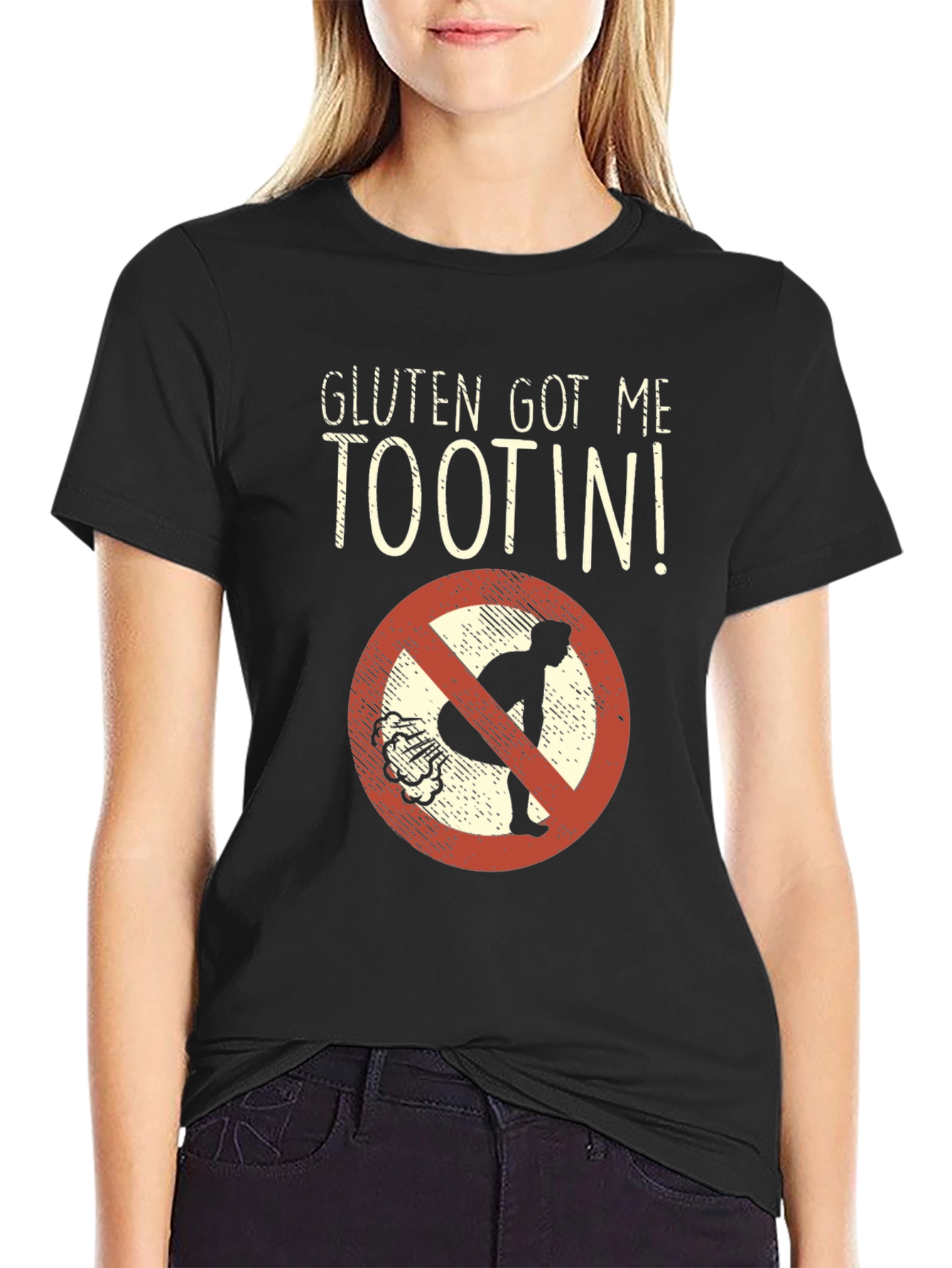 Black Gluten Got Me Tootin' Graphic Tee view 2