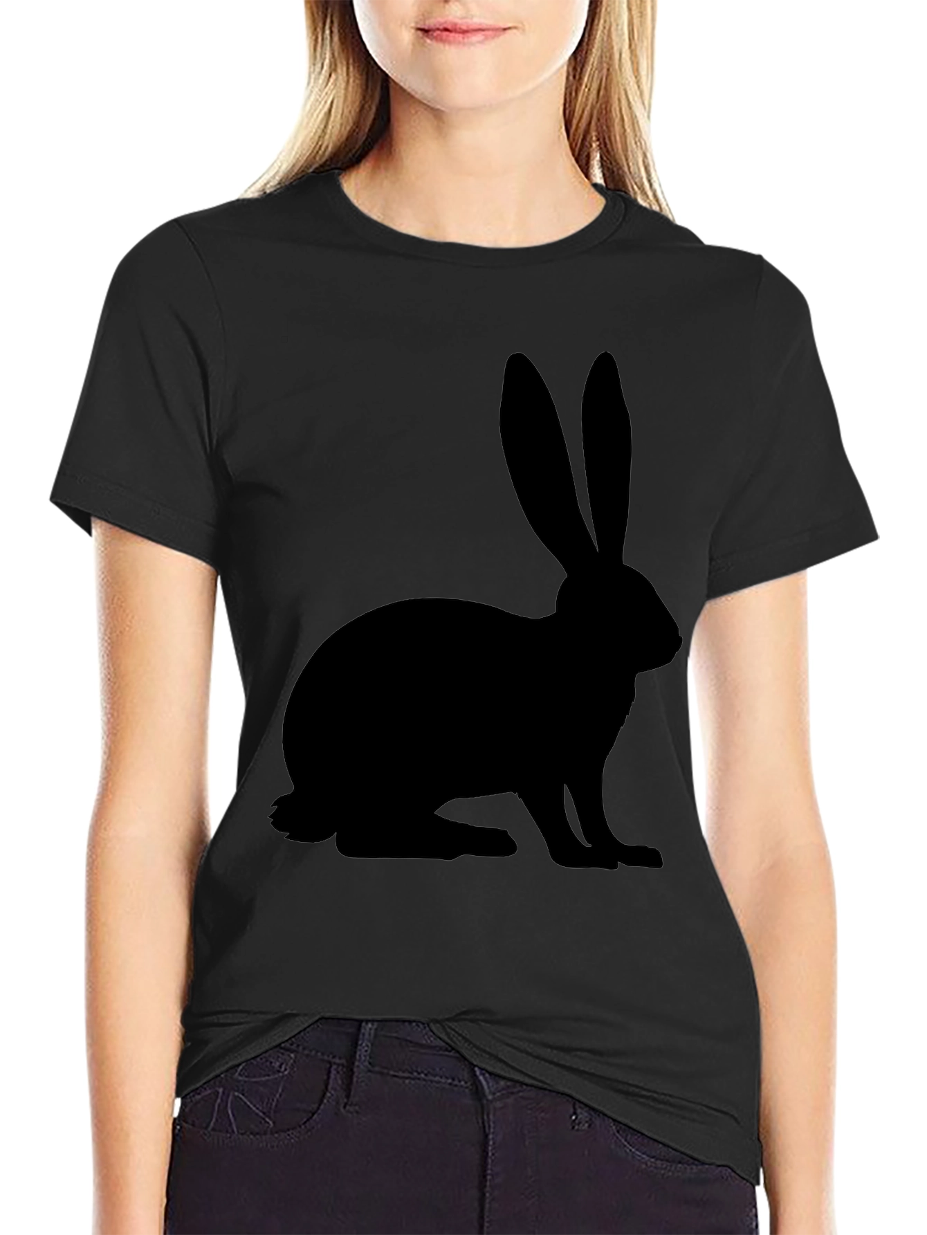 Black Black Rabbit Graphic T-Shirt - Casual Style view 2