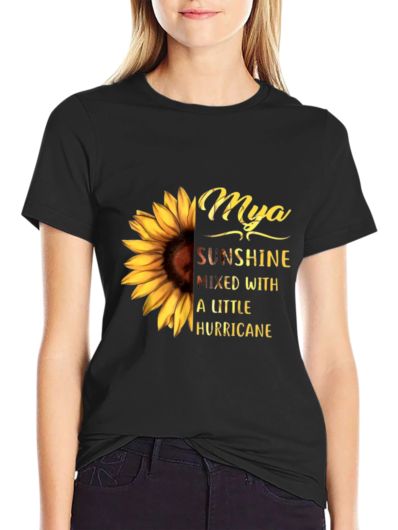 Black Sunflower Mya Sunshine T-Shirt view 2