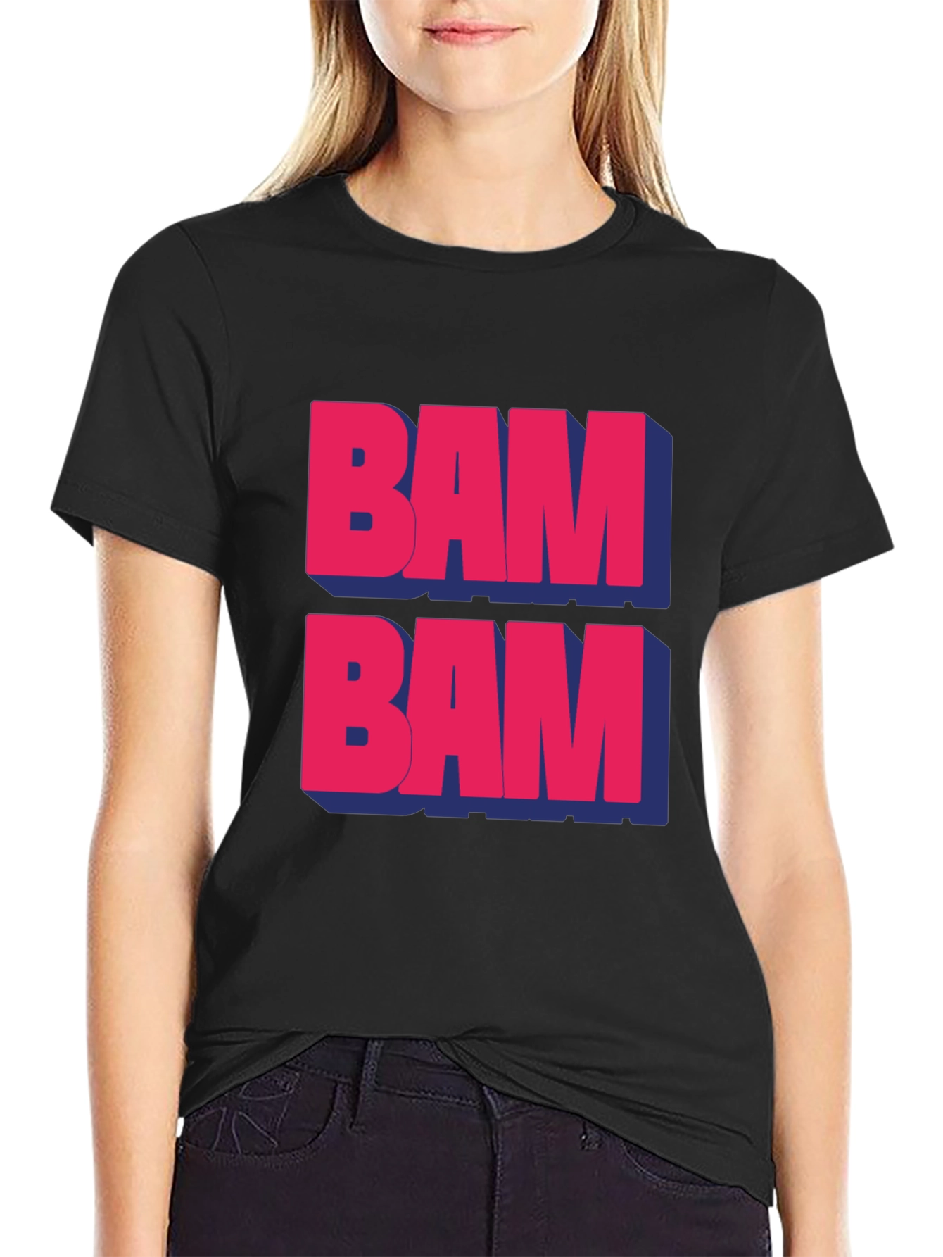 Black BAM BAM Graphic T-Shirt - Bold & Stylish view 2