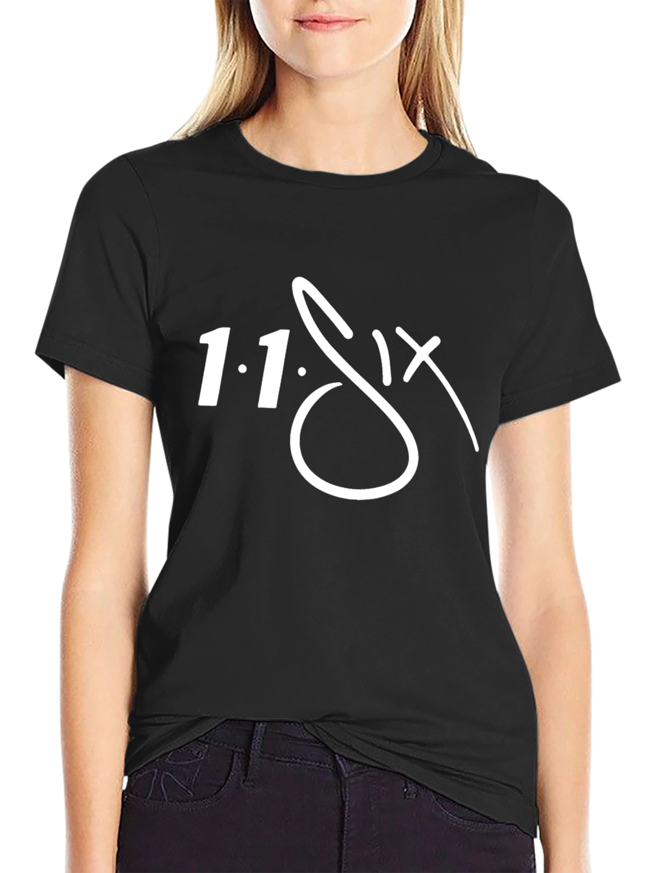 Black 1.1.Six T-Shirt - Stylish Graphic Tee view 2