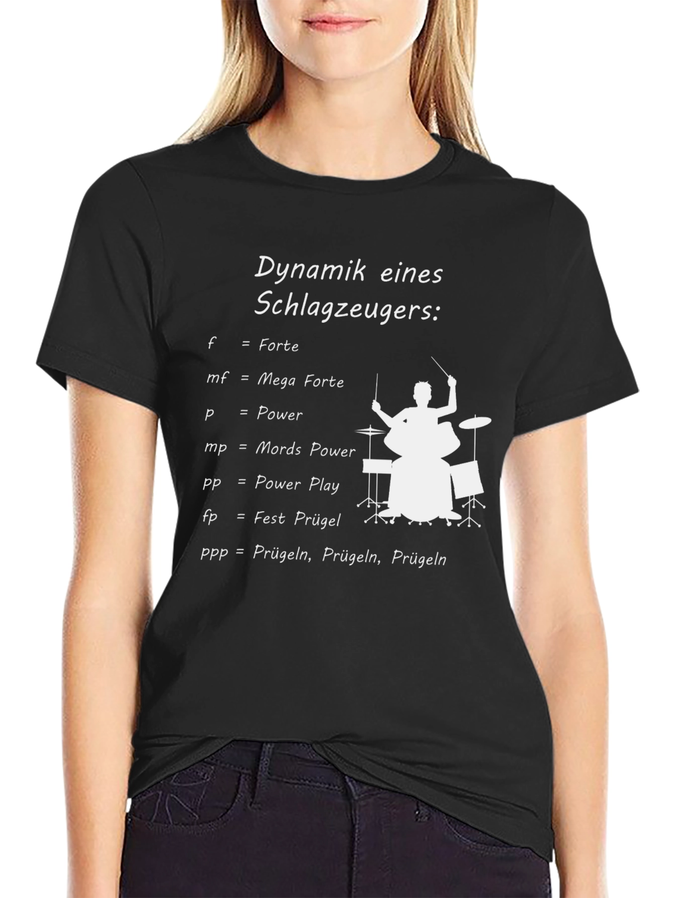 Black Drummer Dynamics Black T-Shirt view 2