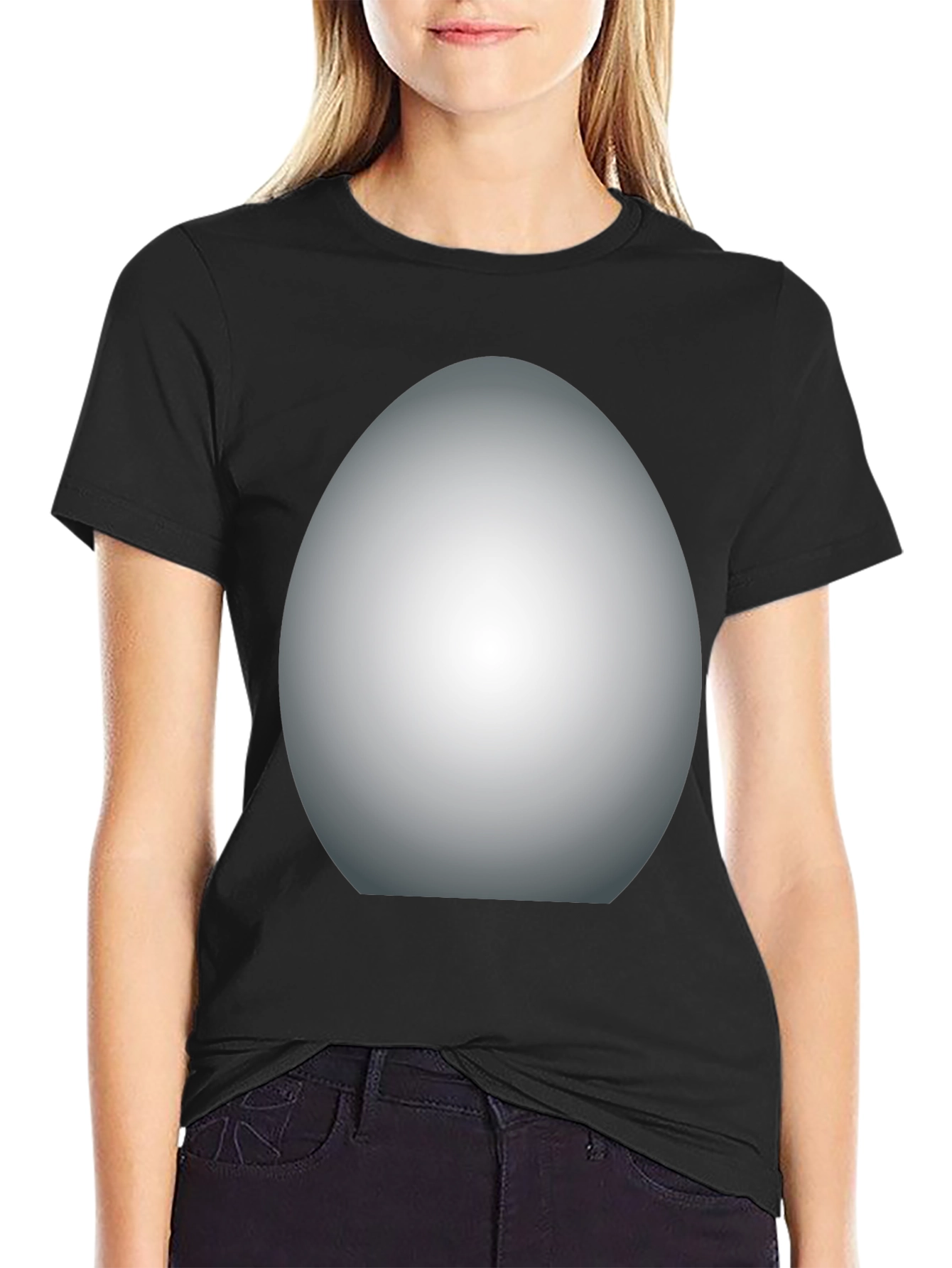 Black Egg-cellent Black T-Shirt view 2