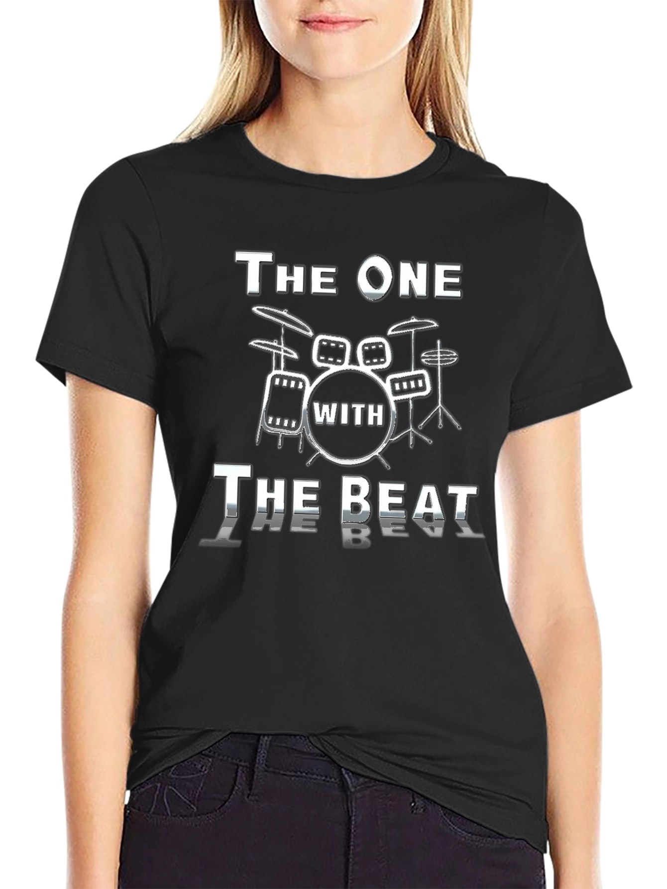 Black The One With The Beat Drummer T-Shirt view 2