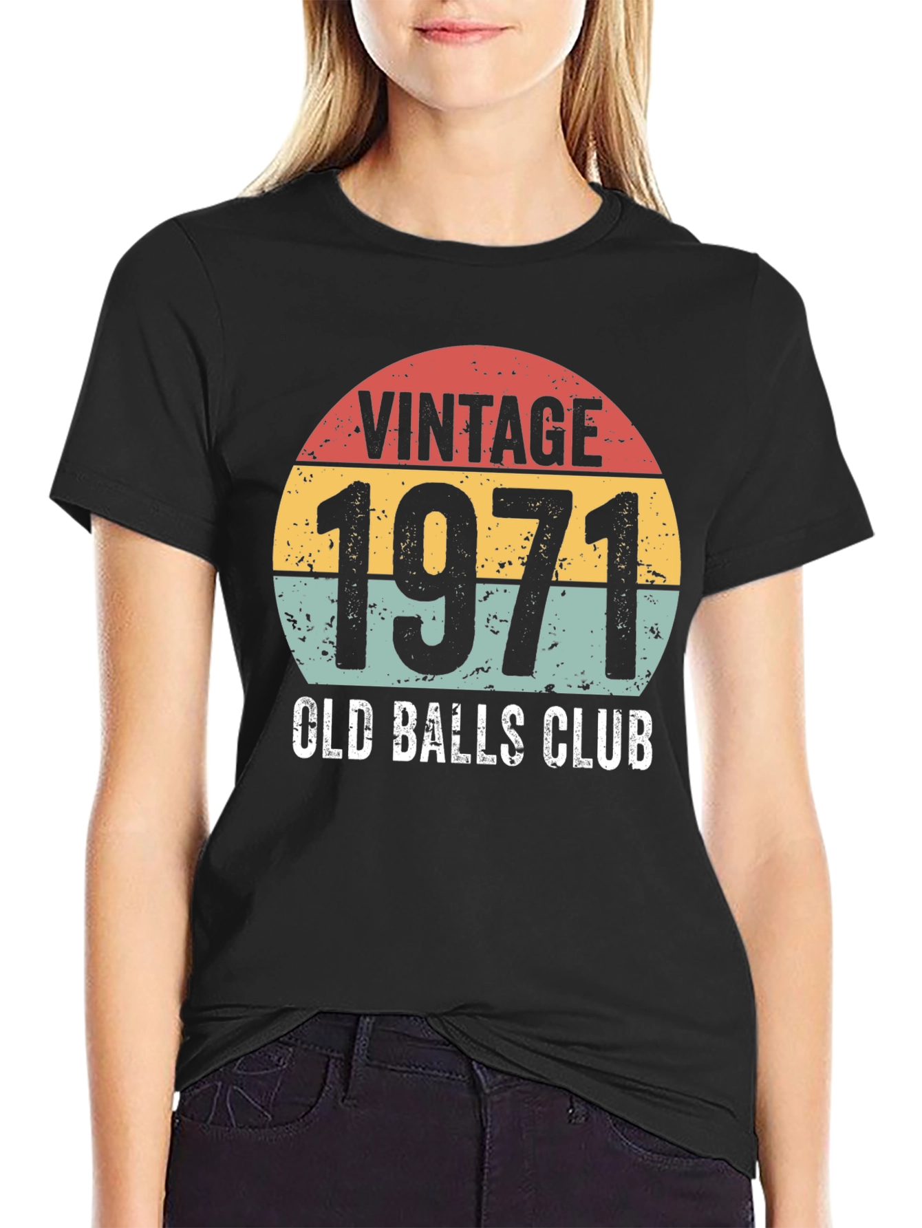Black Vintage 1971 Old Balls Club T-Shirt view 2
