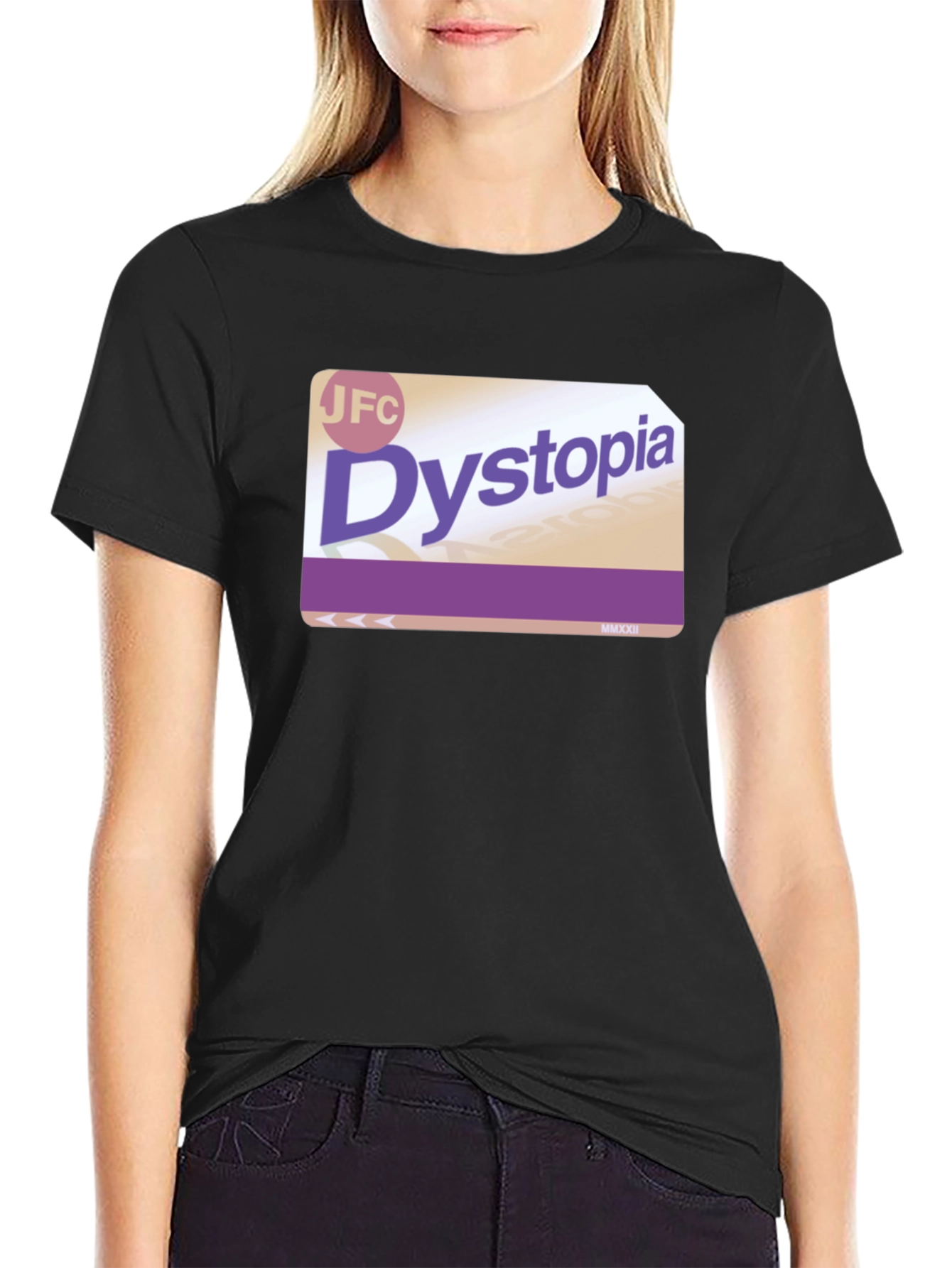 Black Dystopia Graphic Tee - Stylish Statement Shirt view 2