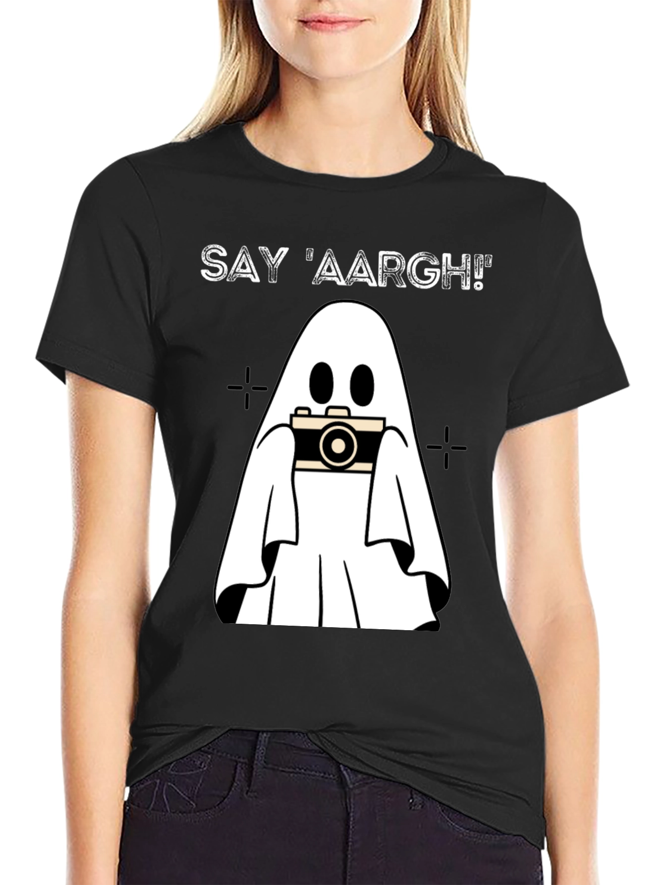 Ghost Photographer T-Shirt - Say 'AARGH!' - 2