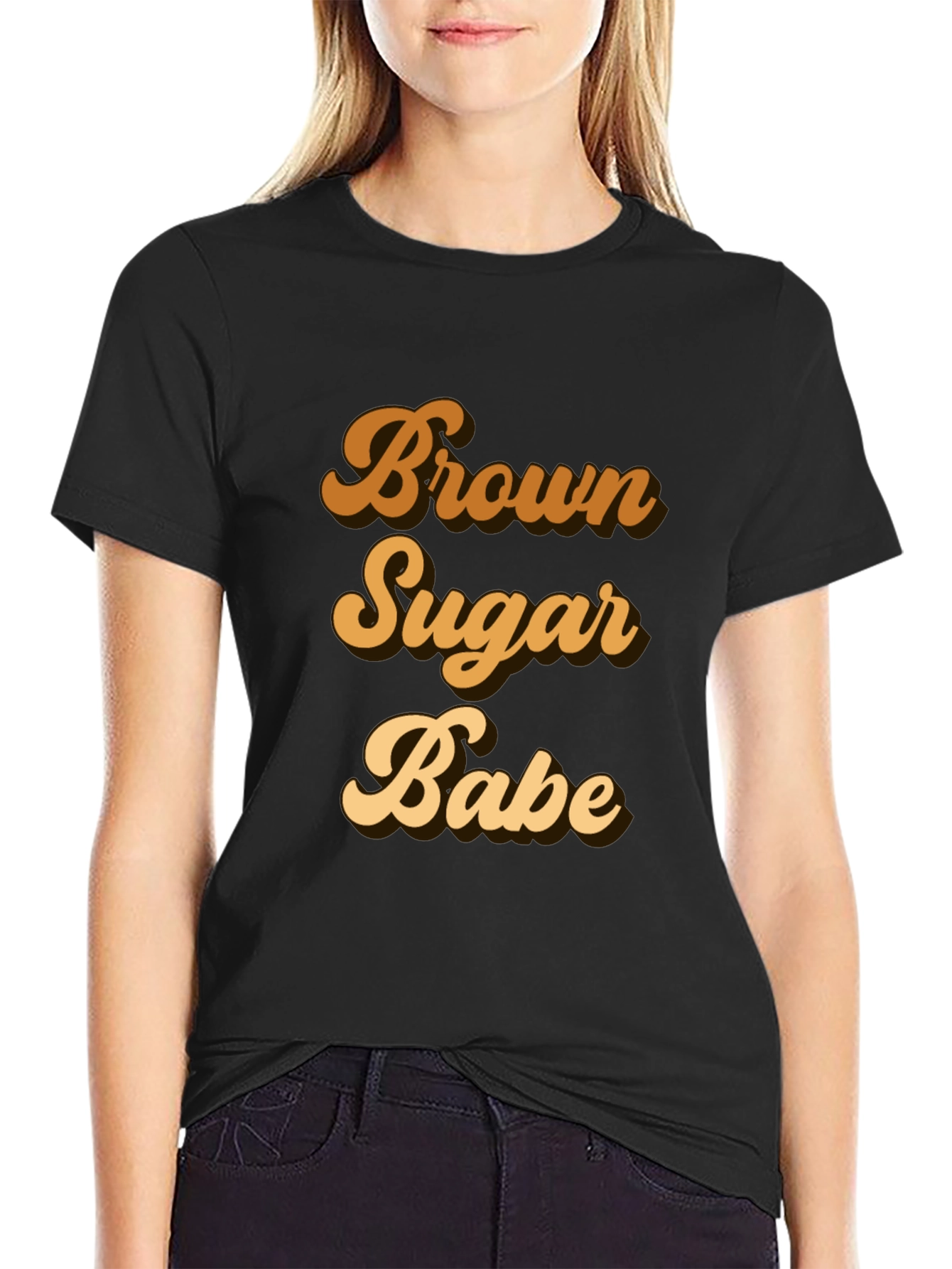 Black Brown Sugar Babe Black T-Shirt view 2