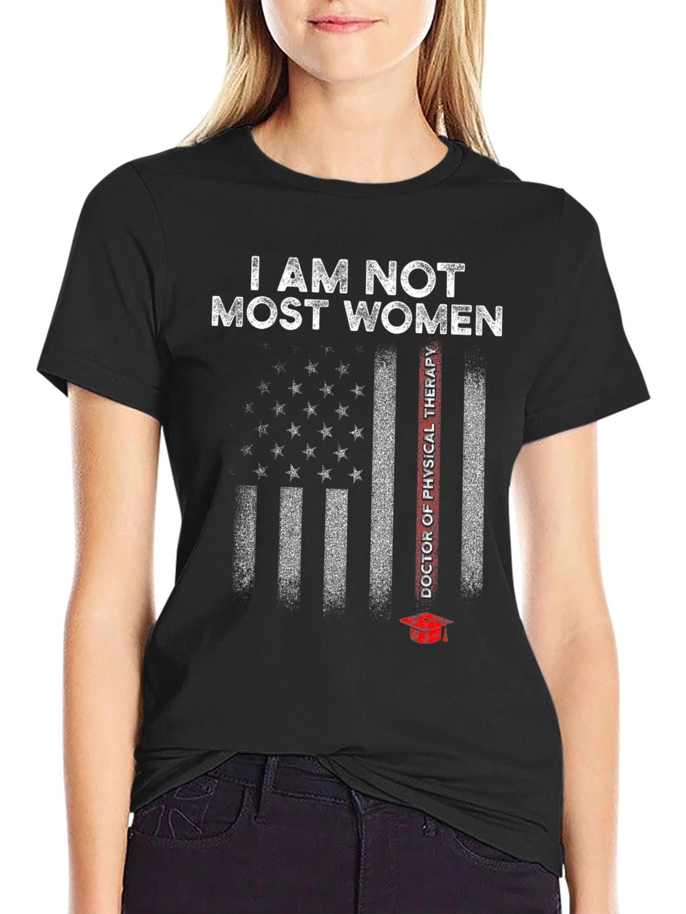 Black I Am Not Most Women T-Shirt view 2